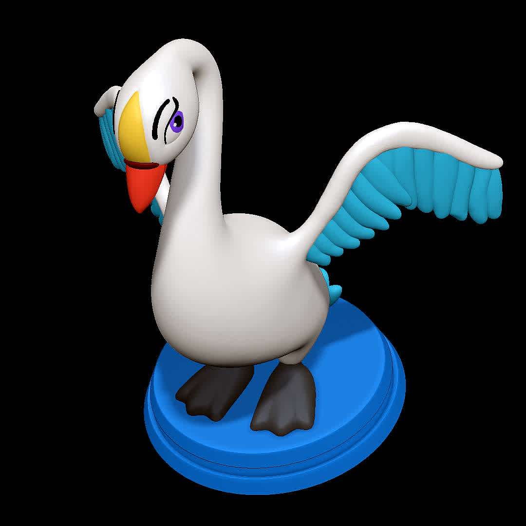 Swan Princess Odette - The Swan Princess - Oddete swan version
 - The best files for 3D printing in the world. Stl models divided into parts to facilitate 3D printing. All kinds of characters, decoration, cosplay, prosthetics, pieces. Quality in 3D printing. Affordable 3D models. Low cost. Collective purchases of 3D files.