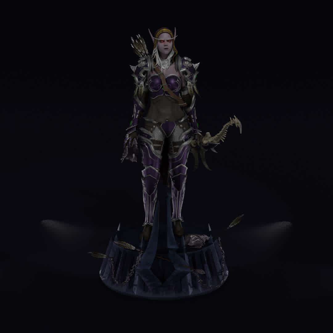 Sylvanas windrunner Shadowlands statue 3D print model - Sylvanas Windrunner Shadowlands style statue This model is ready for 3D printing, tested for print (I attached pictures)

40cm high (you can resize but if you cant i can help you.) 20 piece high resulution 1 format: .STL

I can help you to print perfectly. Let me know if you want to split it into more pieces. Not for resale or sharing. Only for personal use.

If you want to see my other works. Artstation: artstation.com/griswuld

If you want print the in more parts, i can help you, but you can easy slice similar parts in windows softwer.

Thank you for downloading my Sylvanas Windrunner model. Also please dont forget to rate my work.

sylvanas
wow
archer
elf
woman
shadowlands
shadow
king
lich
broken - The best files for 3D printing in the world. Stl models divided into parts to facilitate 3D printing. All kinds of characters, decoration, cosplay, prosthetics, pieces. Quality in 3D printing. Affordable 3D models. Low cost. Collective purchases of 3D files.