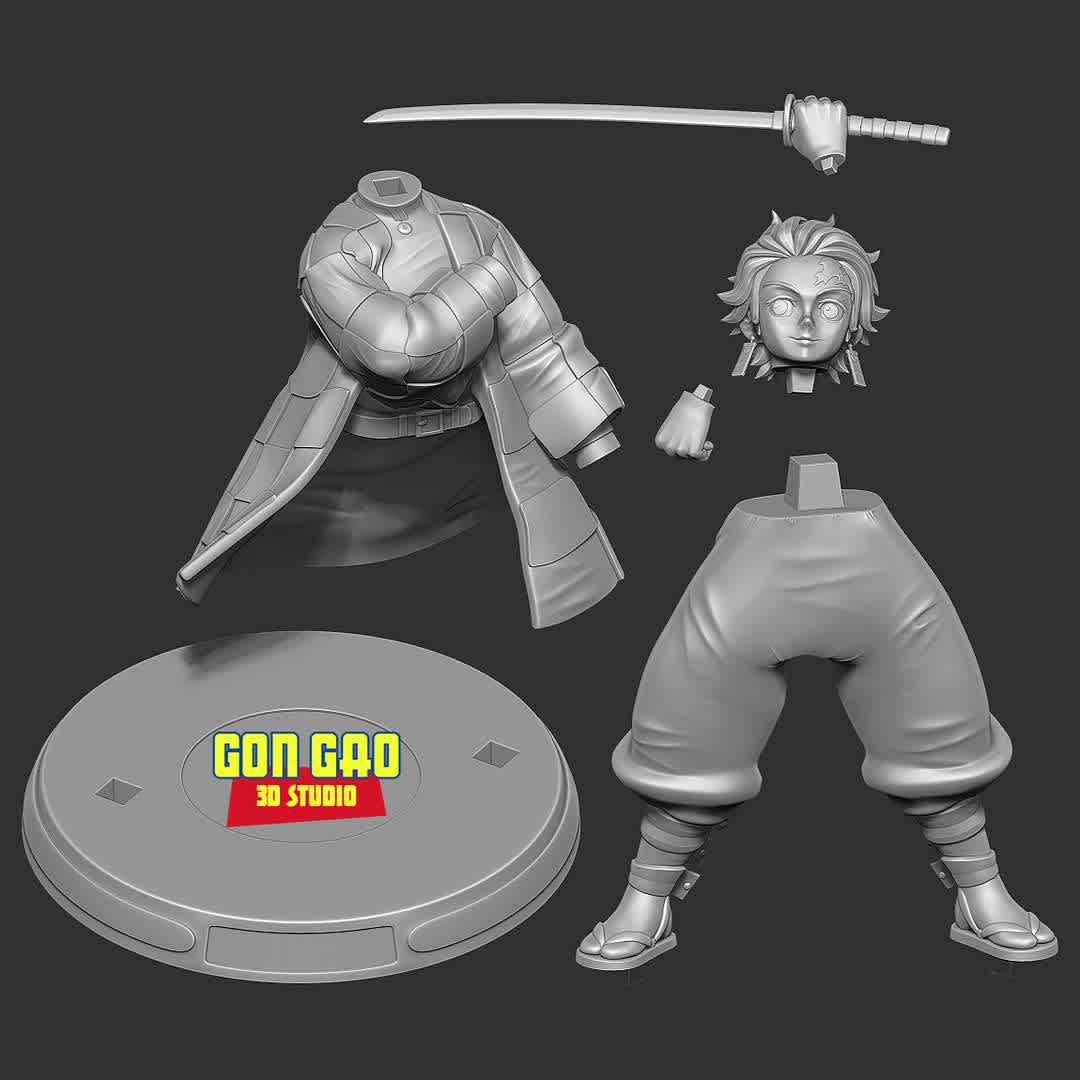 Tanjiro Kamado - "Tanjiro Kamado is a fictional character and the protagonist of Koyoharu Gotouge's manga Demon Slayer: Kimetsu no Yaiba."

Basic parameters:

- STL format for 3D printing with 06 discrete objects
- Model height: 30cm
- Version 1.0 - Polygons: 2763757 & Vertices: 1518333

Model ready for 3D printing.

Please vote positively for me if you find this model useful. - Los mejores archivos para impresión 3D del mundo. Modelos Stl divididos en partes para facilitar la impresión 3D. Todo tipo de personajes, decoración, cosplay, prótesis, piezas. Calidad en impresión 3D. Modelos 3D asequibles. Bajo costo. Compras colectivas de archivos 3D.