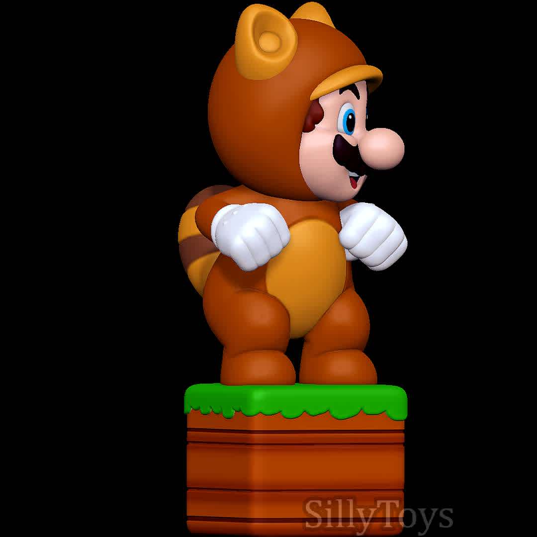 Tanooki Mario 3D print model - Mario with Tanooki  outfit - The best files for 3D printing in the world. Stl models divided into parts to facilitate 3D printing. All kinds of characters, decoration, cosplay, prosthetics, pieces. Quality in 3D printing. Affordable 3D models. Low cost. Collective purchases of 3D files.