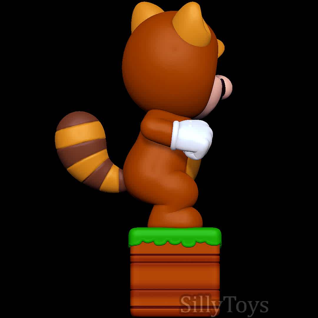 Tanooki Mario 3D print model - Mario with Tanooki  outfit - The best files for 3D printing in the world. Stl models divided into parts to facilitate 3D printing. All kinds of characters, decoration, cosplay, prosthetics, pieces. Quality in 3D printing. Affordable 3D models. Low cost. Collective purchases of 3D files.