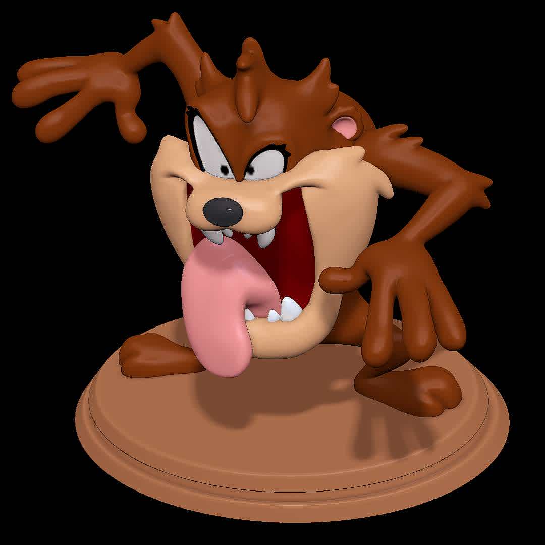 Tasmanian Devil - Looney Tunes - Classic Character
 - The best files for 3D printing in the world. Stl models divided into parts to facilitate 3D printing. All kinds of characters, decoration, cosplay, prosthetics, pieces. Quality in 3D printing. Affordable 3D models. Low cost. Collective purchases of 3D files.