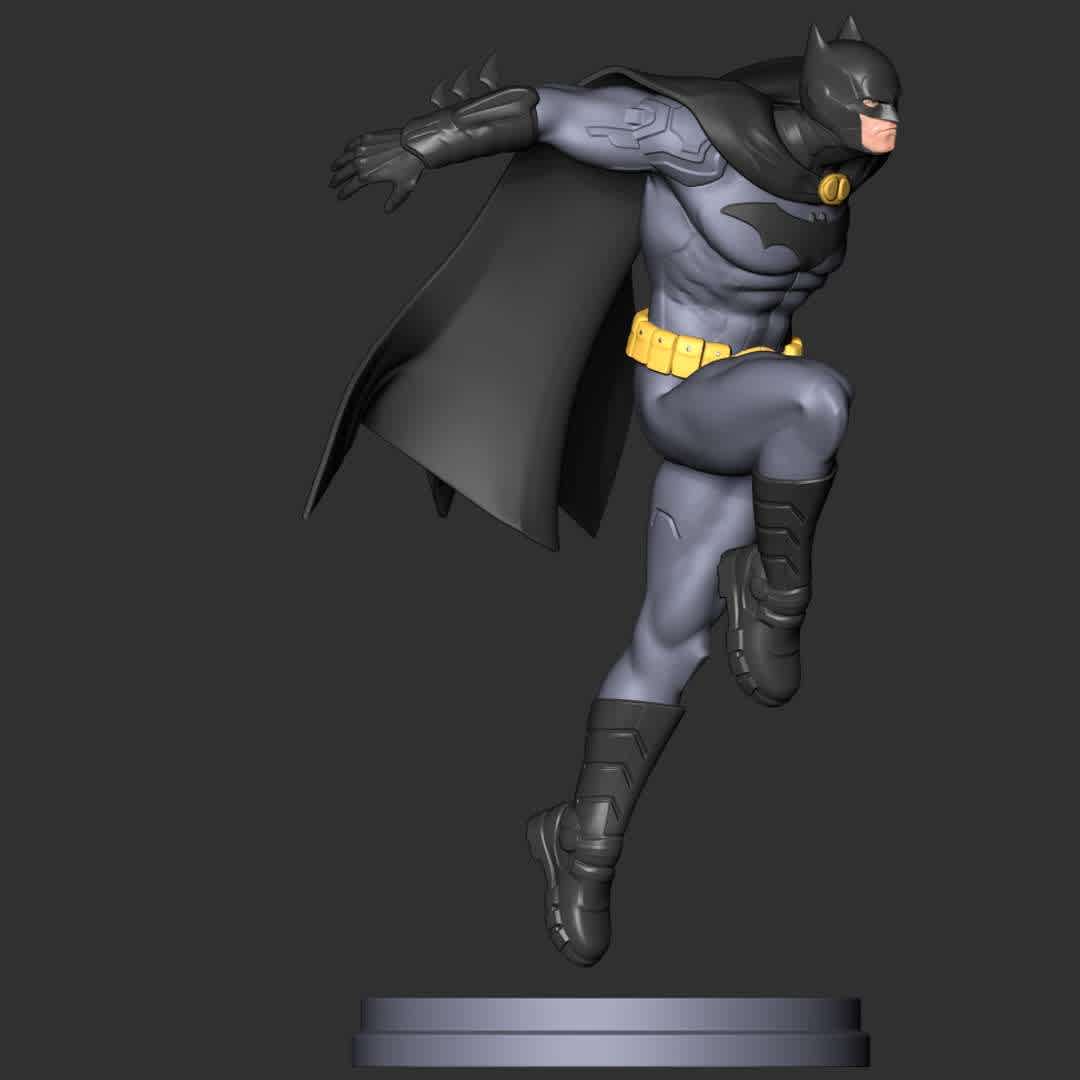 The Batman 2021  - I love Batman and I hope you love his 3D model too!

I have divided the individual parts to make it easy for 3D printing:

- OBJ, STL files are ready for 3D printing.

- Zbrush original files for you to customize as you like.

15th May, 2020: This is version 1.0 of this model.

10th Jan, 2022: version 1.1 - Merge objects together for neatness and fix some bugs.

We hope to receive the support of our dear customers.

Thanks so much. Best regards! - The best files for 3D printing in the world. Stl models divided into parts to facilitate 3D printing. All kinds of characters, decoration, cosplay, prosthetics, pieces. Quality in 3D printing. Affordable 3D models. Low cost. Collective purchases of 3D files.