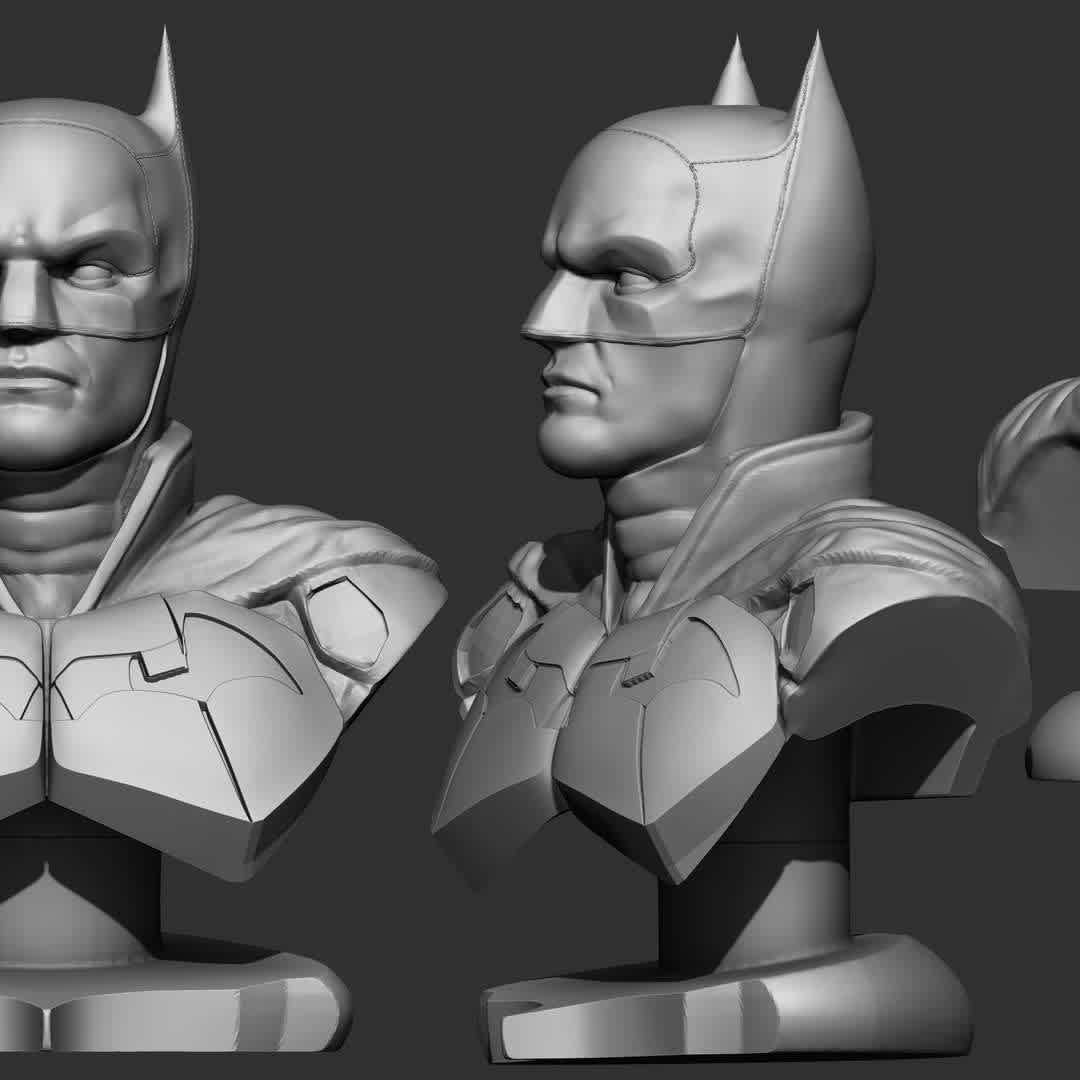 The Batman - film 2022 - version of batman from the 2022 movie. massive model. - The best files for 3D printing in the world. Stl models divided into parts to facilitate 3D printing. All kinds of characters, decoration, cosplay, prosthetics, pieces. Quality in 3D printing. Affordable 3D models. Low cost. Collective purchases of 3D files.