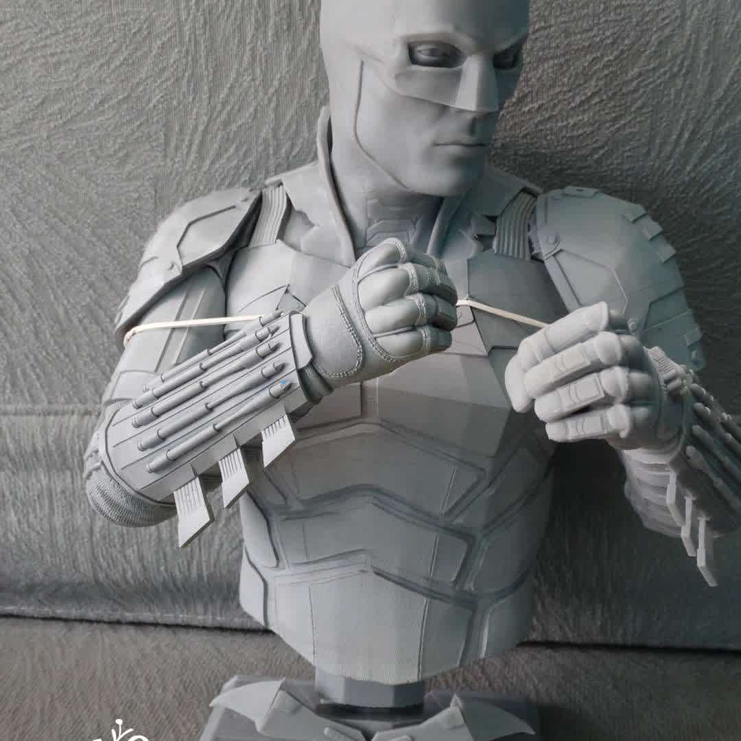 The Batman - The Batman Bust
Model for collectibles, based on the new Batman movie!
Measuring 250mm.

This STL and the resulting printout are for the purchaser's personal use only, and you are not permitted to modify, share or resell my work (Digital or Physical). Please support the artist and his works. - The best files for 3D printing in the world. Stl models divided into parts to facilitate 3D printing. All kinds of characters, decoration, cosplay, prosthetics, pieces. Quality in 3D printing. Affordable 3D models. Low cost. Collective purchases of 3D files.