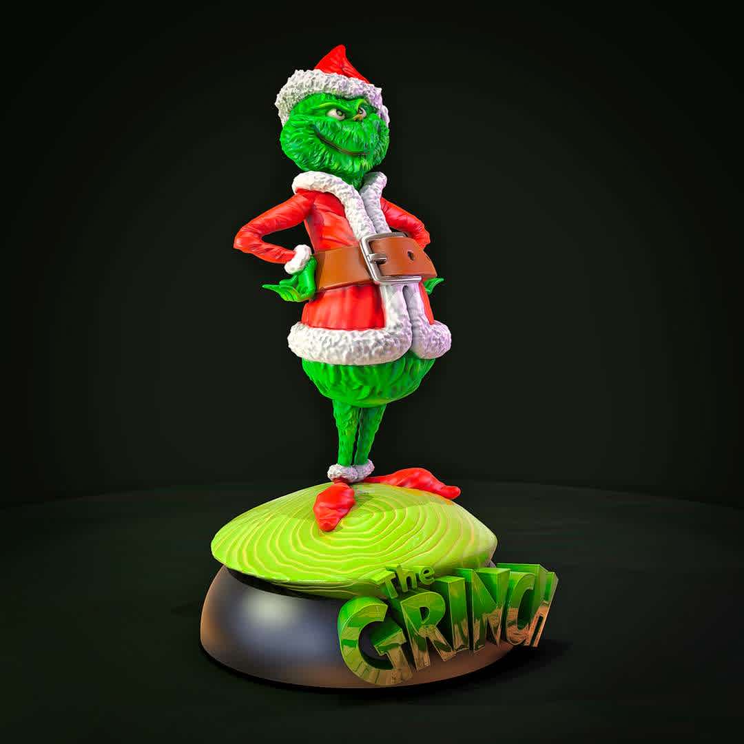 the Grinch - model optimized for 3d printing

model optimized for 3d printing

Inside a snowflake is the town of Whoville, whose inhabitants, the Whos, make frenetic preparations for the Christmas holidays, which they celebrate with happiness and joy, except for The Grinch, a green, hairy and bitter being with a very tiny heart. than normal, who hates Christmas and the Whos and lives alone in a cave on top of a mountain north of Whoville with his dog Max. All the Whos fear him and want nothing to do with him. Little Cindy Lou (Taylor Momsen) believes that everyone is forgetting the true meaning of Christmas by worrying too much about gifts, decorations and celebrations and not enough about personal relationships. After meeting The Grinch at the post office, she becomes interested in her story and discovers that she has a tragic past after The Grinch saved her from it. - The best files for 3D printing in the world. Stl models divided into parts to facilitate 3D printing. All kinds of characters, decoration, cosplay, prosthetics, pieces. Quality in 3D printing. Affordable 3D models. Low cost. Collective purchases of 3D files.