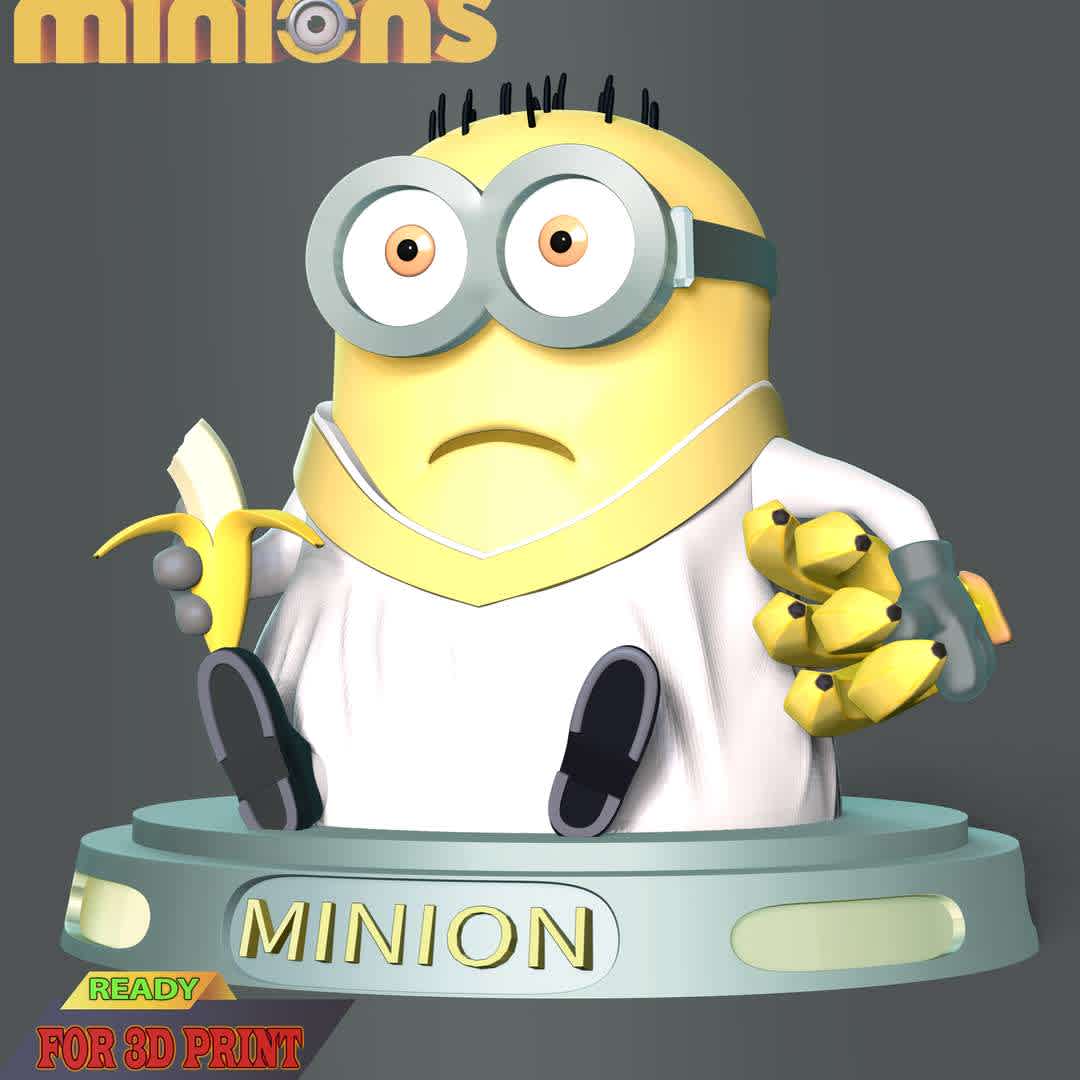 The Minion - Information: This model has a height of 12 cm.

When you purchase this model, you will own:
 
- STL, OBJ file with 05 separated files (included key to connect parts) is ready for 3D printing.
- Zbrush original files (ZTL) for you to customize as you like.

This is version 1.0 of this model.

Thanks for viewing!
 Hope you like him. - The best files for 3D printing in the world. Stl models divided into parts to facilitate 3D printing. All kinds of characters, decoration, cosplay, prosthetics, pieces. Quality in 3D printing. Affordable 3D models. Low cost. Collective purchases of 3D files.