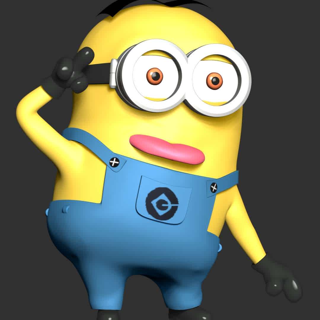 The Minions Dave - These information of model:

**- The height of current model is 20 cm and you can free to scale it.**

**- Format files: STL, OBJ to supporting 3D printing.**

Please don't hesitate to contact me if you have any issues question. - The best files for 3D printing in the world. Stl models divided into parts to facilitate 3D printing. All kinds of characters, decoration, cosplay, prosthetics, pieces. Quality in 3D printing. Affordable 3D models. Low cost. Collective purchases of 3D files.