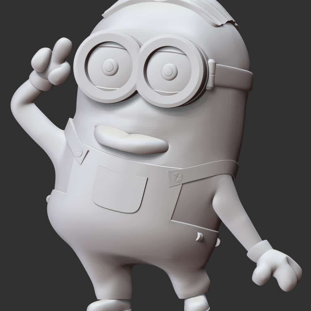 The Minions Dave - These information of model:

**- The height of current model is 20 cm and you can free to scale it.**

**- Format files: STL, OBJ to supporting 3D printing.**

Please don't hesitate to contact me if you have any issues question. - The best files for 3D printing in the world. Stl models divided into parts to facilitate 3D printing. All kinds of characters, decoration, cosplay, prosthetics, pieces. Quality in 3D printing. Affordable 3D models. Low cost. Collective purchases of 3D files.