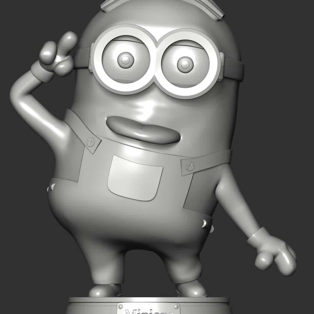 The Minions Dave - These information of model:

**- The height of current model is 20 cm and you can free to scale it.**

**- Format files: STL, OBJ to supporting 3D printing.**

Please don't hesitate to contact me if you have any issues question. - The best files for 3D printing in the world. Stl models divided into parts to facilitate 3D printing. All kinds of characters, decoration, cosplay, prosthetics, pieces. Quality in 3D printing. Affordable 3D models. Low cost. Collective purchases of 3D files.