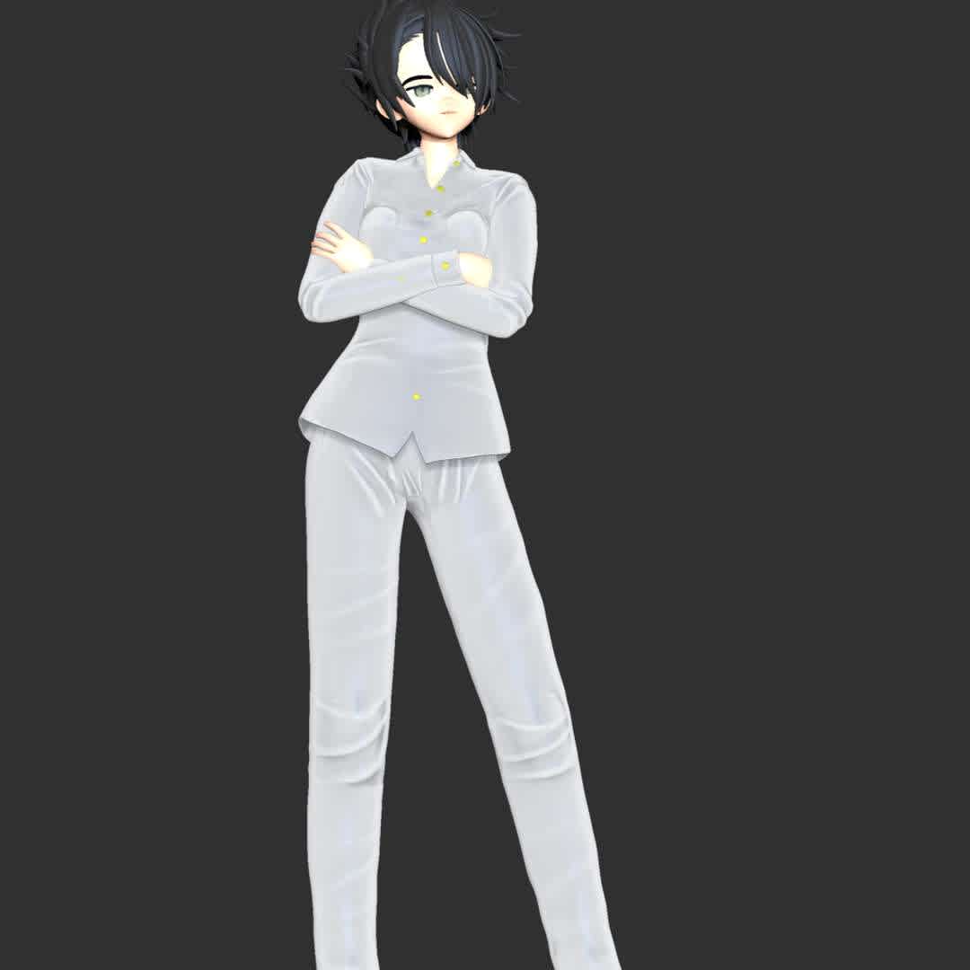 The Promised Neverland - Ray - **Ray is one of the deuteragonists of The Promised Neverland alongside with Norman.**

**The model ready for 3D printing.**

These information of model:

**- Format files: STL, OBJ to supporting 3D printing.**

**- Can be assembled without glue (glue is optional)**

**- Split down to 2 parts**

**- The height of current model is 20 cm and you can free to scale it.**

**- ZTL format for Zbrush for you to customize as you like.**

Please don't hesitate to contact me if you have any issues question.

If you see this model useful, please vote positively for it. - The best files for 3D printing in the world. Stl models divided into parts to facilitate 3D printing. All kinds of characters, decoration, cosplay, prosthetics, pieces. Quality in 3D printing. Affordable 3D models. Low cost. Collective purchases of 3D files.