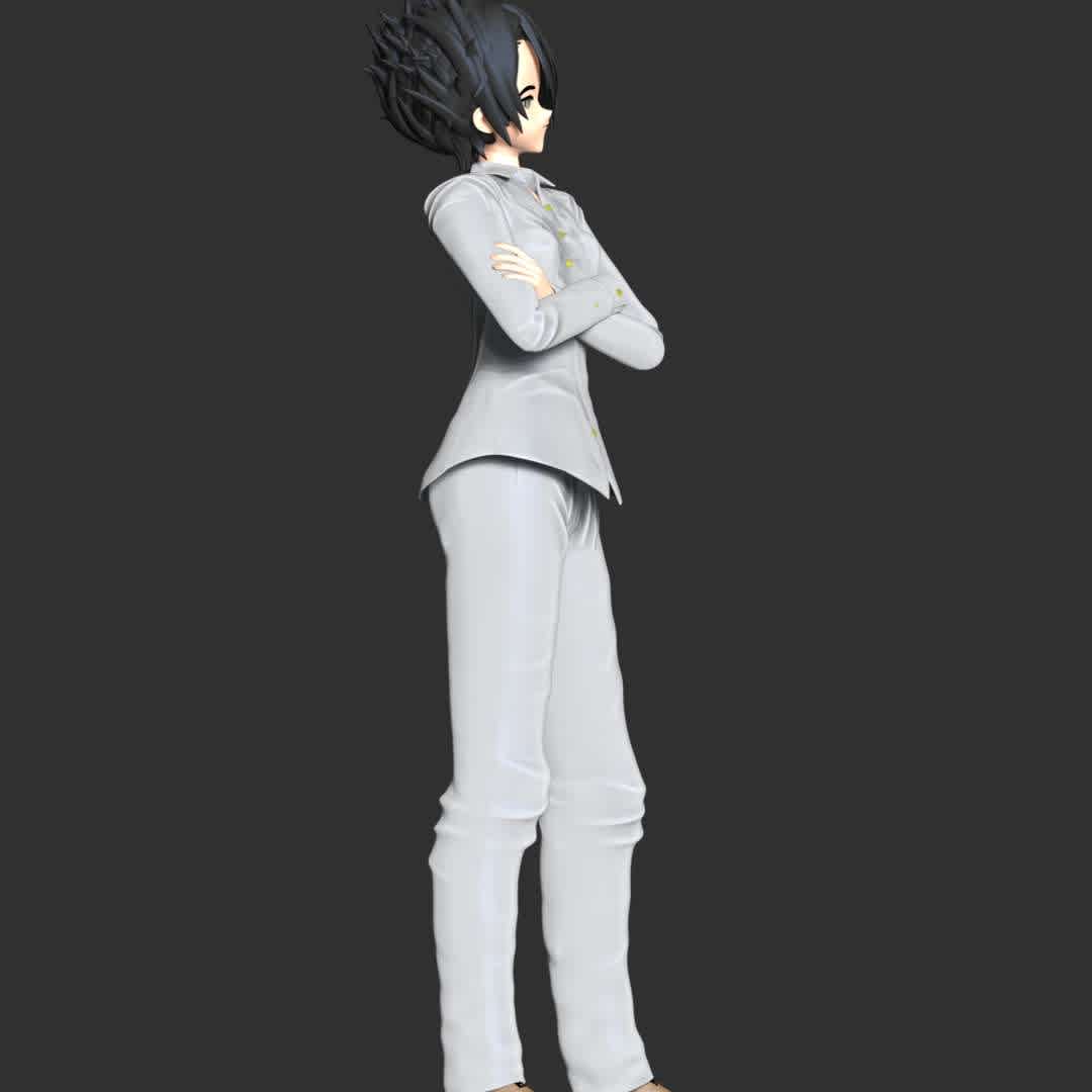 The Promised Neverland - Ray - **Ray is one of the deuteragonists of The Promised Neverland alongside with Norman.**

**The model ready for 3D printing.**

These information of model:

**- Format files: STL, OBJ to supporting 3D printing.**

**- Can be assembled without glue (glue is optional)**

**- Split down to 2 parts**

**- The height of current model is 20 cm and you can free to scale it.**

**- ZTL format for Zbrush for you to customize as you like.**

Please don't hesitate to contact me if you have any issues question.

If you see this model useful, please vote positively for it. - The best files for 3D printing in the world. Stl models divided into parts to facilitate 3D printing. All kinds of characters, decoration, cosplay, prosthetics, pieces. Quality in 3D printing. Affordable 3D models. Low cost. Collective purchases of 3D files.