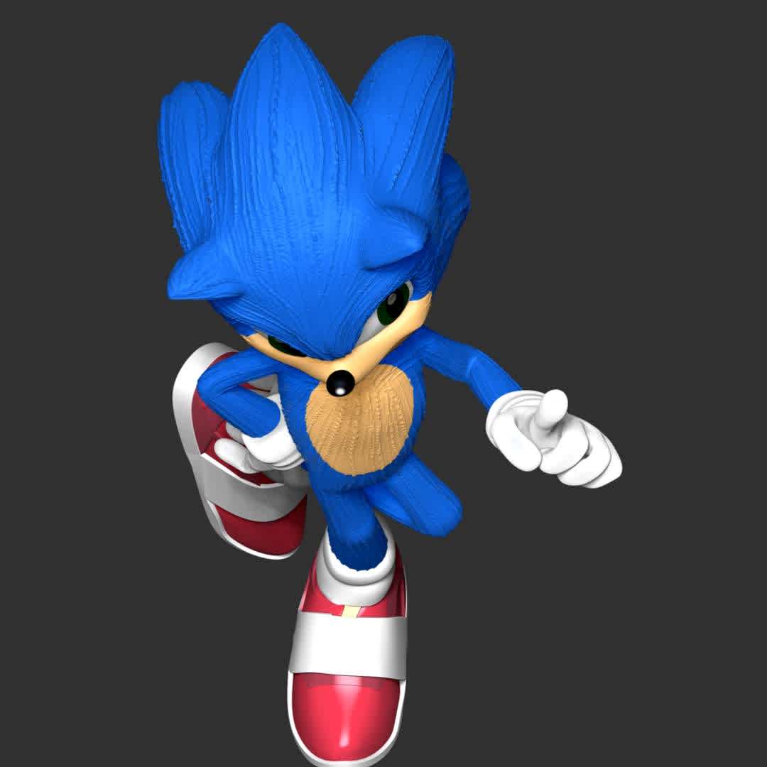 The Sonic - **The model ready for 3D printing.**

These information of model:

**- Format files: STL, OBJ to supporting 3D printing.**

**- Can be assembled without glue (glue is optional)**

**- Split down to 2 parts**

**- The height of current model is 20 cm and you can free to scale it.**

**- ZTL format for Zbrush for you to customize as you like.**

Please don't hesitate to contact me if you have any issues question.

If you see this model useful, please vote positively for it. - The best files for 3D printing in the world. Stl models divided into parts to facilitate 3D printing. All kinds of characters, decoration, cosplay, prosthetics, pieces. Quality in 3D printing. Affordable 3D models. Low cost. Collective purchases of 3D files.