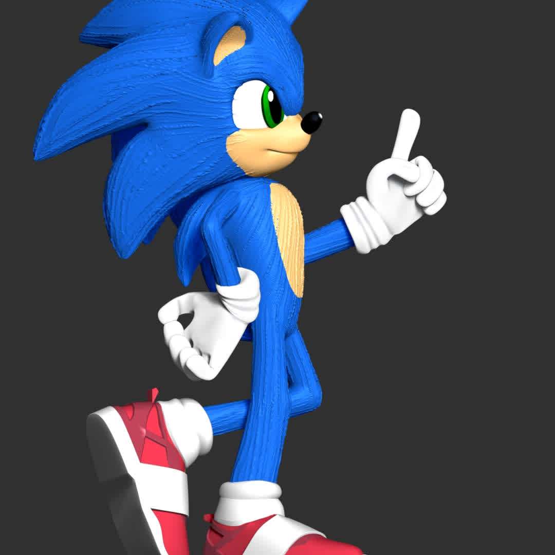 The Sonic - **The model ready for 3D printing.**

These information of model:

**- Format files: STL, OBJ to supporting 3D printing.**

**- Can be assembled without glue (glue is optional)**

**- Split down to 2 parts**

**- The height of current model is 20 cm and you can free to scale it.**

**- ZTL format for Zbrush for you to customize as you like.**

Please don't hesitate to contact me if you have any issues question.

If you see this model useful, please vote positively for it. - Los mejores archivos para impresión 3D del mundo. Modelos Stl divididos en partes para facilitar la impresión 3D. Todo tipo de personajes, decoración, cosplay, prótesis, piezas. Calidad en impresión 3D. Modelos 3D asequibles. Bajo costo. Compras colectivas de archivos 3D.