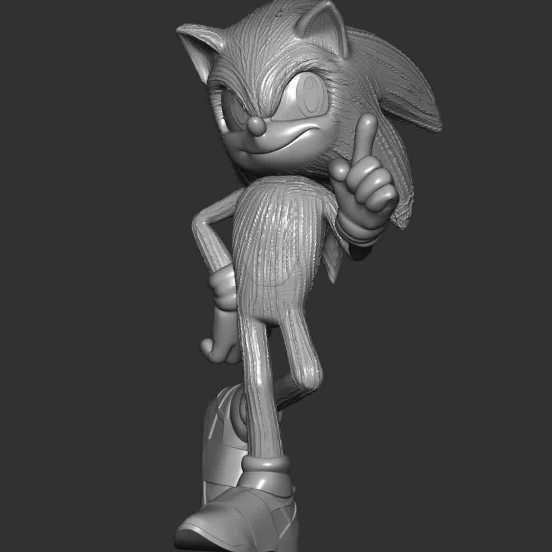 The Sonic - **The model ready for 3D printing.**

These information of model:

**- Format files: STL, OBJ to supporting 3D printing.**

**- Can be assembled without glue (glue is optional)**

**- Split down to 2 parts**

**- The height of current model is 20 cm and you can free to scale it.**

**- ZTL format for Zbrush for you to customize as you like.**

Please don't hesitate to contact me if you have any issues question.

If you see this model useful, please vote positively for it. - The best files for 3D printing in the world. Stl models divided into parts to facilitate 3D printing. All kinds of characters, decoration, cosplay, prosthetics, pieces. Quality in 3D printing. Affordable 3D models. Low cost. Collective purchases of 3D files.