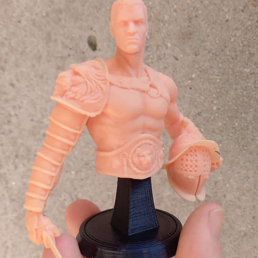 THRACIAN GLADIATOR 1-6 STATUE - INCLUDES 1-10 BUST VERSION 3D print model - Thisoriginal 1/6 Thracian Gladiator statue were designed for 3d printing.

The files includes a 1/10 bust version

Have fun !!! - Os melhores arquivos para impressão 3D do mundo. Modelos stl divididos em partes para facilitar a impressão 3D. Todos os tipos de personagens, decoração, cosplay, próteses, peças. Qualidade na impressão 3D. Modelos 3D com preço acessível. Baixo custo. Compras coletivas de arquivos 3D.