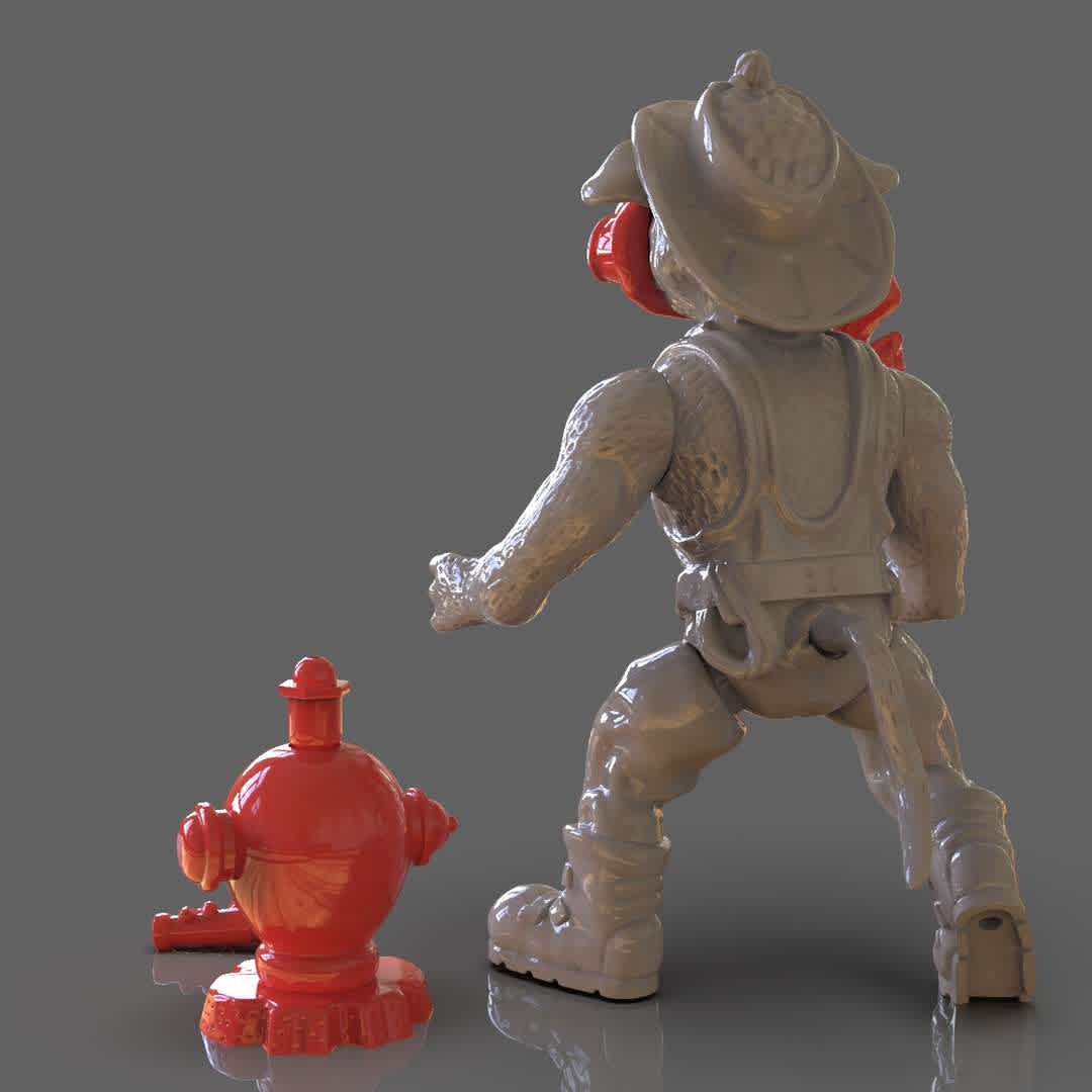 TMNT Hot Spot Articulated Toy With Accessories - A replica of the vintage toy of TMNT Hot Spot Articulated Toy With all his Accessories ready for 3d print and named each part I included the STL files 3D If you need 3D Game Assets or STL files I can do commission works.

 - Los mejores archivos para impresión 3D del mundo. Modelos Stl divididos en partes para facilitar la impresión 3D. Todo tipo de personajes, decoración, cosplay, prótesis, piezas. Calidad en impresión 3D. Modelos 3D asequibles. Bajo costo. Compras colectivas de archivos 3D.