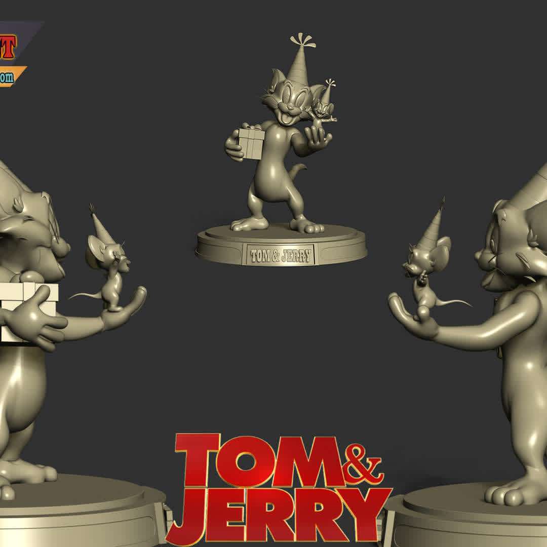 Tom And Jerry - This model has a height of 15 cm.

When you purchase this model, you will own:

- STL, OBJ file with 03 separated files (with key to connect together) is ready for 3D printing.

- Zbrush original files (ZTL) for you to customize as you like.

This is version 1.0 of this model.

Hope you like them. Thanks for viewing! - Los mejores archivos para impresión 3D del mundo. Modelos Stl divididos en partes para facilitar la impresión 3D. Todo tipo de personajes, decoración, cosplay, prótesis, piezas. Calidad en impresión 3D. Modelos 3D asequibles. Bajo costo. Compras colectivas de archivos 3D.