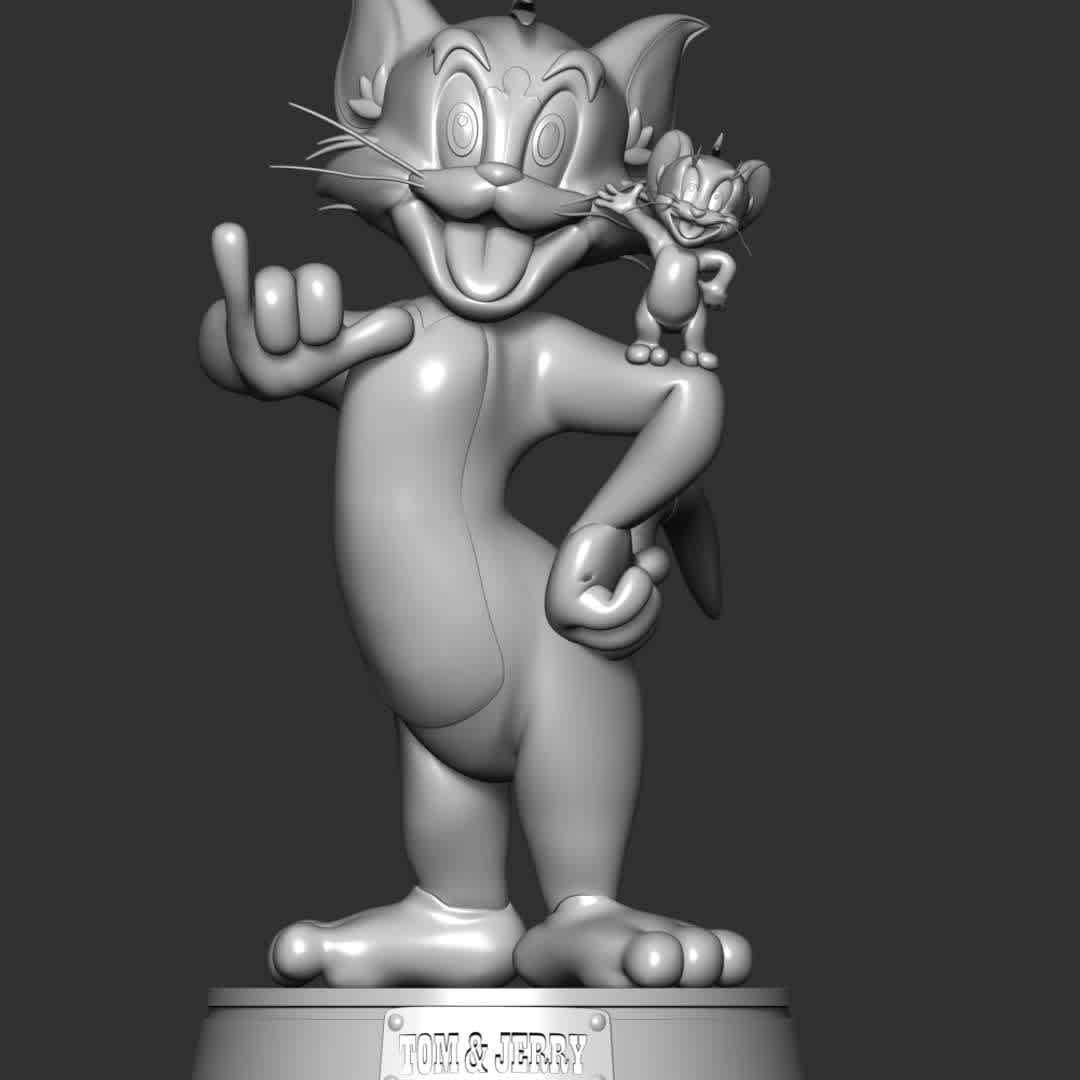 Tom - Jerry Fan Art - **The model ready for 3D printing.**

These informations of model:

**- The height of current model is 20 cm and you can free to scale it.**

**- Format files: STL, OBJ to supporting 3D printing.**

Please don't hesitate to contact me if you have any issues question. - The best files for 3D printing in the world. Stl models divided into parts to facilitate 3D printing. All kinds of characters, decoration, cosplay, prosthetics, pieces. Quality in 3D printing. Affordable 3D models. Low cost. Collective purchases of 3D files.