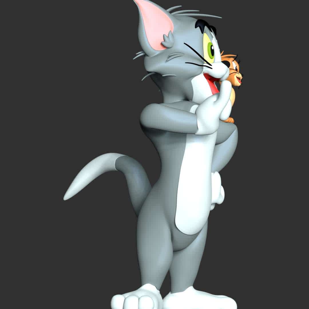 Tom - Jerry Fan Art - **The model ready for 3D printing.**

These informations of model:

**- The height of current model is 20 cm and you can free to scale it.**

**- Format files: STL, OBJ to supporting 3D printing.**

Please don't hesitate to contact me if you have any issues question. - The best files for 3D printing in the world. Stl models divided into parts to facilitate 3D printing. All kinds of characters, decoration, cosplay, prosthetics, pieces. Quality in 3D printing. Affordable 3D models. Low cost. Collective purchases of 3D files.