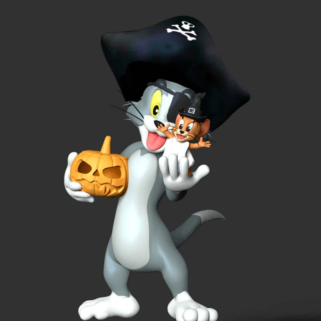 Tom - Jerry With Halloween - Welcome Halloween with Tom & Jerry

This model has a height of 15 cm.

When you purchase this model, you will own:

- STL, OBJ file with 05 separated files (with key to connect together) is ready for 3D printing.

- Zbrush original files (ZTL) for you to customize as you like.

This is version 1.0 of this model.

Hope you like them. Thanks for viewing! - Os melhores arquivos para impressão 3D do mundo. Modelos stl divididos em partes para facilitar a impressão 3D. Todos os tipos de personagens, decoração, cosplay, próteses, peças. Qualidade na impressão 3D. Modelos 3D com preço acessível. Baixo custo. Compras coletivas de arquivos 3D.