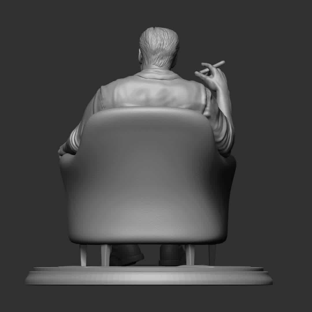 Tony Soprano - Based on James Gandolfini character in HBO tv show, Sopranos, here is Tony Soprano diorama.

Tried to have a nice pose for a very bealtiful piece, hope you enjoy it. - The best files for 3D printing in the world. Stl models divided into parts to facilitate 3D printing. All kinds of characters, decoration, cosplay, prosthetics, pieces. Quality in 3D printing. Affordable 3D models. Low cost. Collective purchases of 3D files.