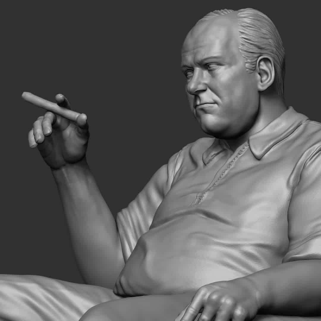 Tony Soprano - Based on James Gandolfini character in HBO tv show, Sopranos, here is Tony Soprano diorama.

Tried to have a nice pose for a very bealtiful piece, hope you enjoy it. - The best files for 3D printing in the world. Stl models divided into parts to facilitate 3D printing. All kinds of characters, decoration, cosplay, prosthetics, pieces. Quality in 3D printing. Affordable 3D models. Low cost. Collective purchases of 3D files.