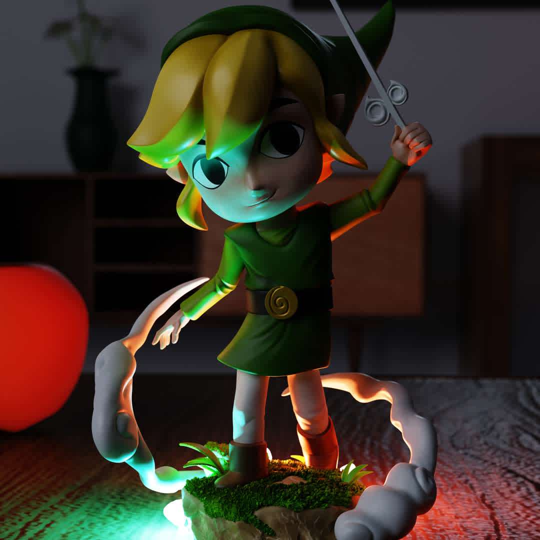 Toon Link - Fanart Of Toon Link. The model Size is 12Omm.  - The best files for 3D printing in the world. Stl models divided into parts to facilitate 3D printing. All kinds of characters, decoration, cosplay, prosthetics, pieces. Quality in 3D printing. Affordable 3D models. Low cost. Collective purchases of 3D files.