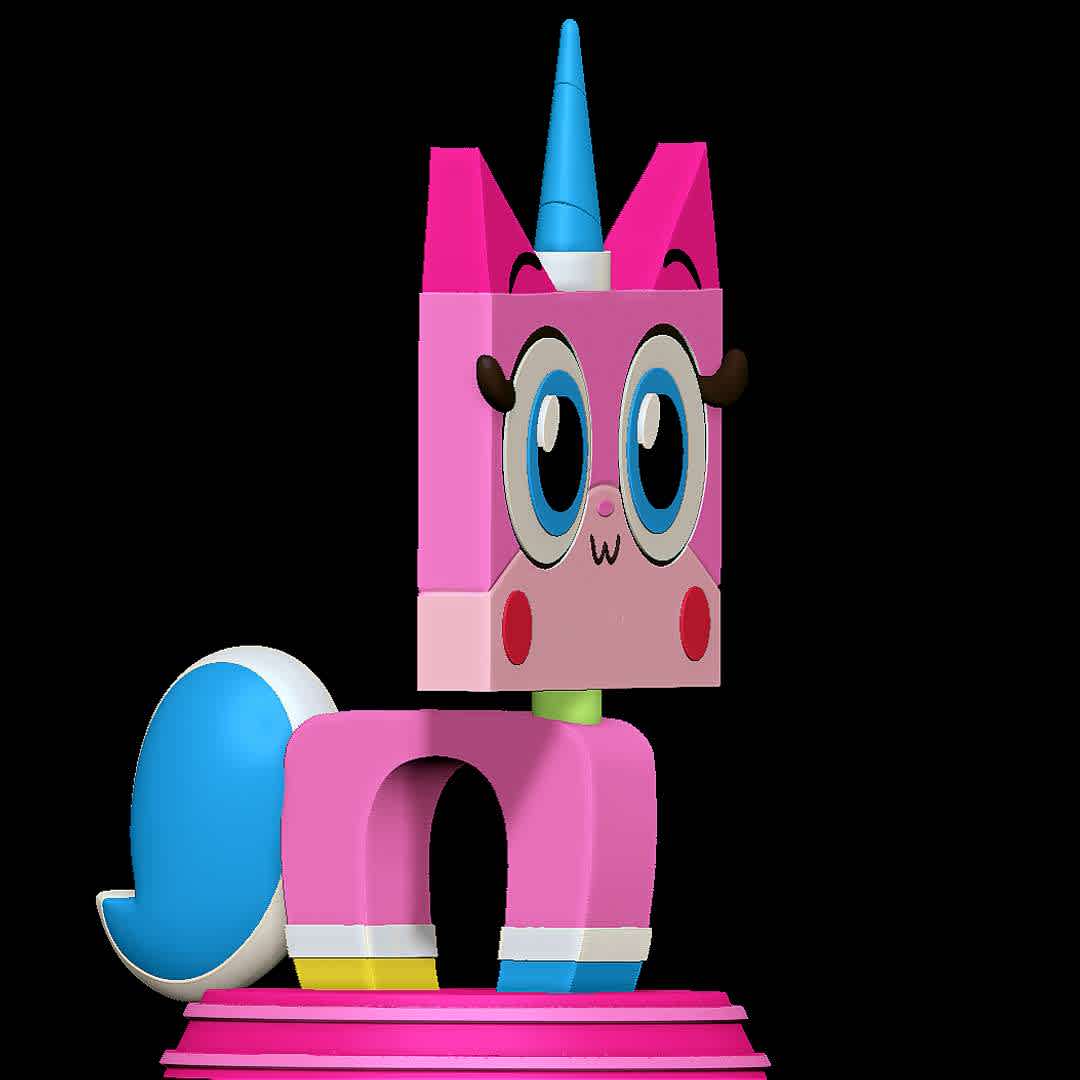 Unikitty - Unikitty from the Unikitty Series.
 - The best files for 3D printing in the world. Stl models divided into parts to facilitate 3D printing. All kinds of characters, decoration, cosplay, prosthetics, pieces. Quality in 3D printing. Affordable 3D models. Low cost. Collective purchases of 3D files.
