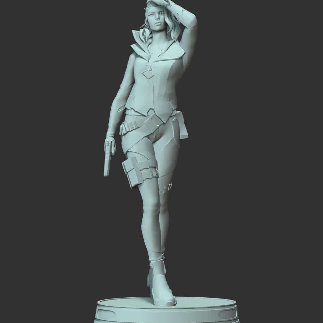 Valorant - Fade - **Fade is an Agent in VALORANT. She hunts down targets and reveals their deepest fears - before crushing them in the dark.**

These information of model:

**- The height of current model is 30 cm and you can free to scale it.**

**- Format files: STL, OBJ to supporting 3D printing.**

Please don't hesitate to contact me if you have any issues question. - The best files for 3D printing in the world. Stl models divided into parts to facilitate 3D printing. All kinds of characters, decoration, cosplay, prosthetics, pieces. Quality in 3D printing. Affordable 3D models. Low cost. Collective purchases of 3D files.