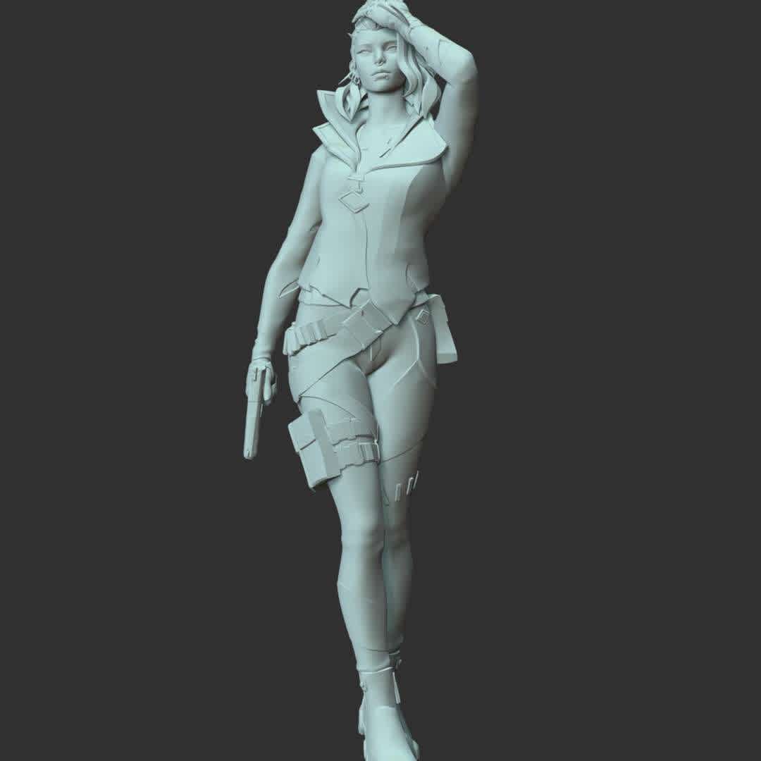 Valorant - Fade - **Fade is an Agent in VALORANT. She hunts down targets and reveals their deepest fears - before crushing them in the dark.**

These information of model:

**- The height of current model is 30 cm and you can free to scale it.**

**- Format files: STL, OBJ to supporting 3D printing.**

Please don't hesitate to contact me if you have any issues question. - The best files for 3D printing in the world. Stl models divided into parts to facilitate 3D printing. All kinds of characters, decoration, cosplay, prosthetics, pieces. Quality in 3D printing. Affordable 3D models. Low cost. Collective purchases of 3D files.
