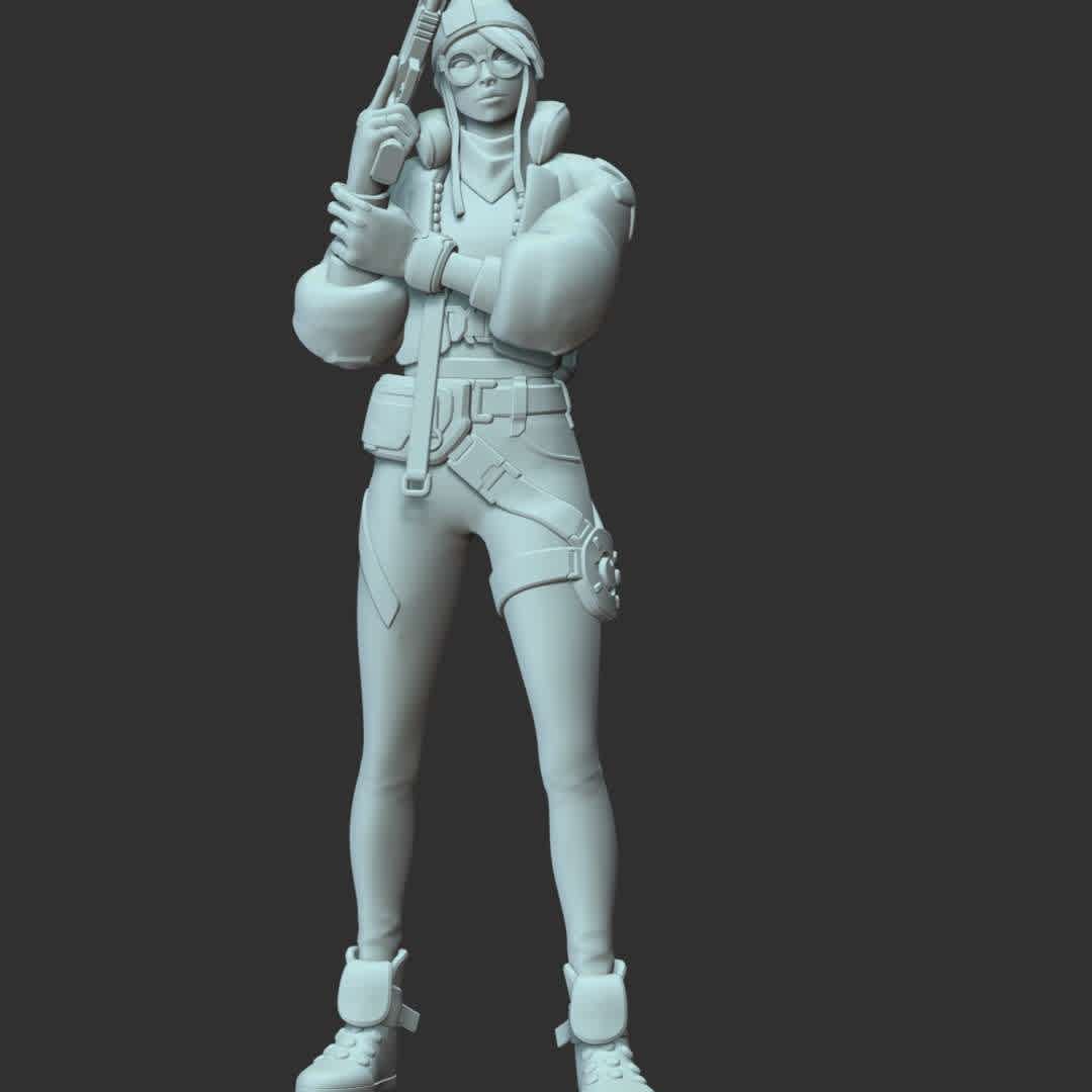 Valorant - Killjoy - **Killjoy is an Agent in VALORANT. She can secures the battlefield with ease using her arsenal of inventions.**
These information of model:

**- The height of current model is 30 cm and you can free to scale it.**

**- Format files: STL, OBJ to supporting 3D printing.**

Please don't hesitate to contact me if you have any issues question. - The best files for 3D printing in the world. Stl models divided into parts to facilitate 3D printing. All kinds of characters, decoration, cosplay, prosthetics, pieces. Quality in 3D printing. Affordable 3D models. Low cost. Collective purchases of 3D files.