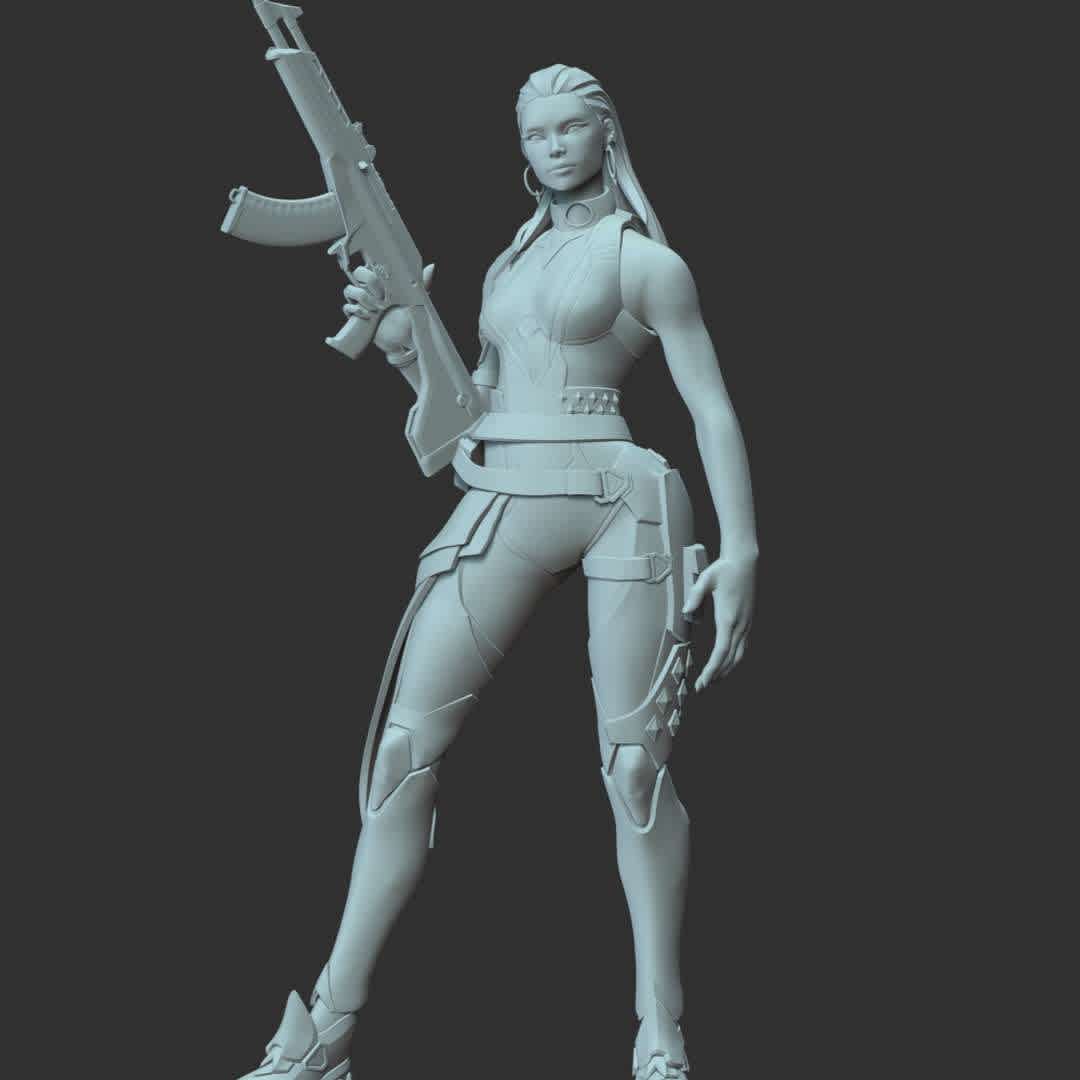 Valorant - Reyna - **Reyna is an Agent in VALORANT. She dominates single combat.**

These information of model:

**- The height of current model is 30 cm and you can free to scale it.**

**- Format files: STL, OBJ to supporting 3D printing.**

Please don't hesitate to contact me if you have any issues question. - Os melhores arquivos para impressão 3D do mundo. Modelos stl divididos em partes para facilitar a impressão 3D. Todos os tipos de personagens, decoração, cosplay, próteses, peças. Qualidade na impressão 3D. Modelos 3D com preço acessível. Baixo custo. Compras coletivas de arquivos 3D.