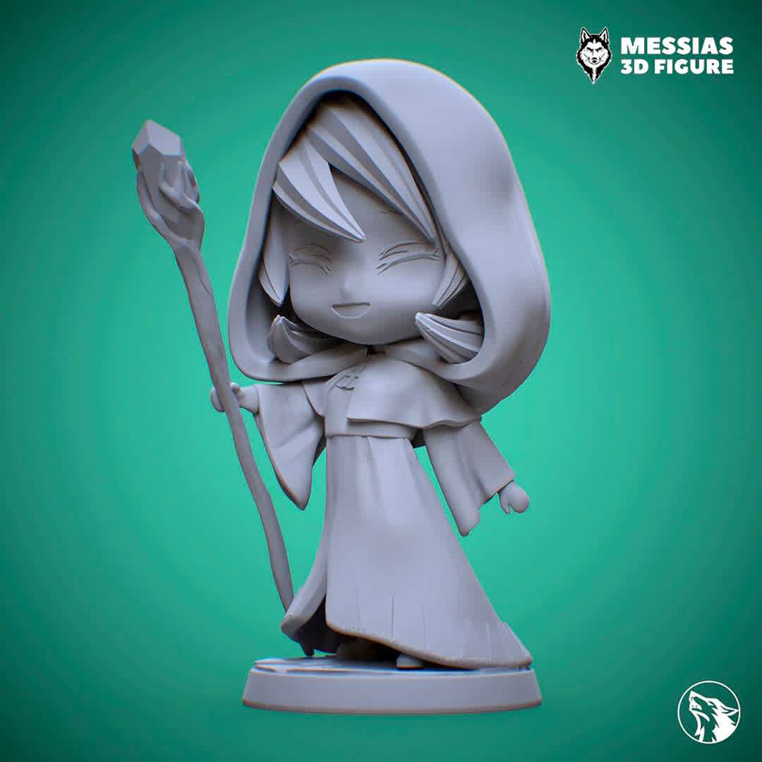 White Mage Chibi 3D Print Model - Enchant Your Collection: 3D-Printed White Mage Chibi! Immerse yourself in the magical realm with our digital 3D print files featuring the charming White Mage in adorable Chibi form. Meticulously designed, these files bring the beloved character to life through the enchanting magic of 3D printing.

Unlock creative possibilities as you customize size, color, and materials to match your unique style. Whether you're a gaming enthusiast, a collector, or simply adore cute characters, this digital creation captures the essence of charm and magic.

Be among the exclusive few to own this extraordinary 3D-printed masterpiece, seamlessly blending technology with the delightful esthetics of Chibi White Mage. Order now and add this enchanting character to your collection, bringing a touch of magic and whimsy into your space. - Los mejores archivos para impresión 3D del mundo. Modelos Stl divididos en partes para facilitar la impresión 3D. Todo tipo de personajes, decoración, cosplay, prótesis, piezas. Calidad en impresión 3D. Modelos 3D asequibles. Bajo costo. Compras colectivas de archivos 3D.