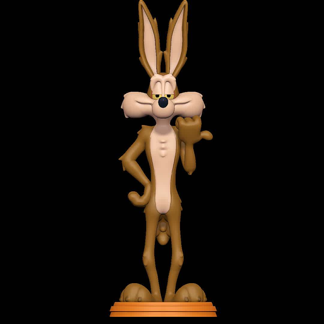 Wile E Coyote - Looney Tunes - Classic Character
 - The best files for 3D printing in the world. Stl models divided into parts to facilitate 3D printing. All kinds of characters, decoration, cosplay, prosthetics, pieces. Quality in 3D printing. Affordable 3D models. Low cost. Collective purchases of 3D files.