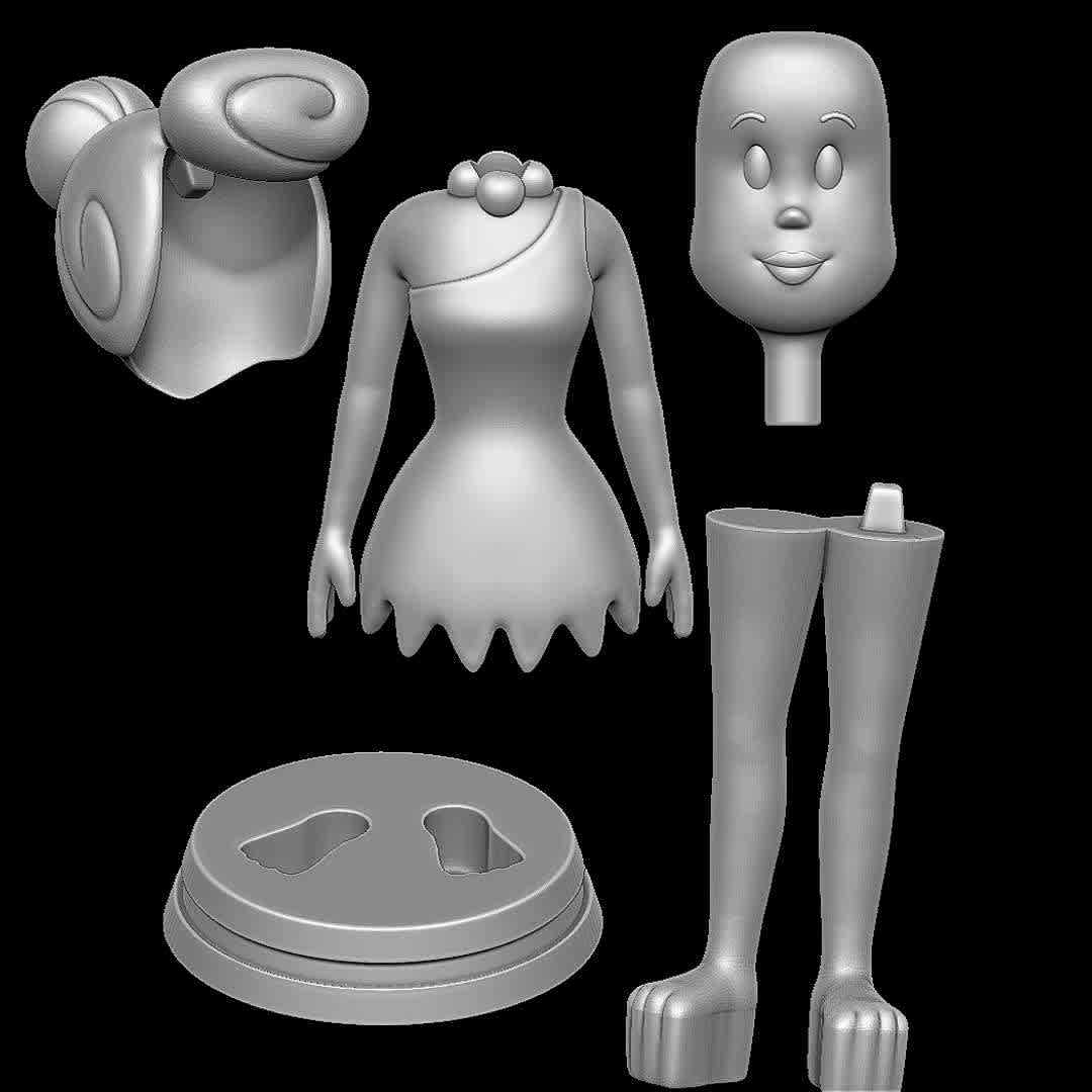 Wilma Flintstone - The Flintstones - Classic
 - The best files for 3D printing in the world. Stl models divided into parts to facilitate 3D printing. All kinds of characters, decoration, cosplay, prosthetics, pieces. Quality in 3D printing. Affordable 3D models. Low cost. Collective purchases of 3D files.