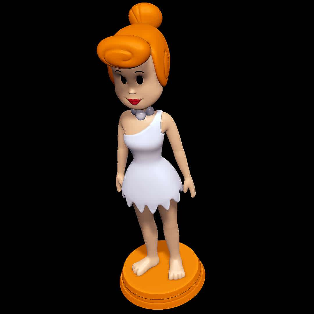 Wilma Flintstone - The Flintstones - Classic
 - The best files for 3D printing in the world. Stl models divided into parts to facilitate 3D printing. All kinds of characters, decoration, cosplay, prosthetics, pieces. Quality in 3D printing. Affordable 3D models. Low cost. Collective purchases of 3D files.