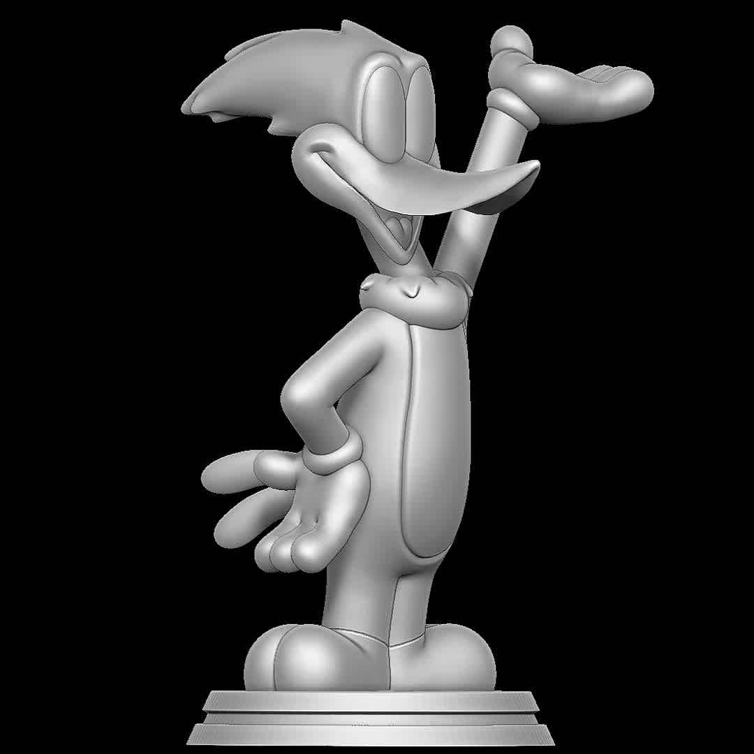 Woody Woodpecker - Classic one
 - The best files for 3D printing in the world. Stl models divided into parts to facilitate 3D printing. All kinds of characters, decoration, cosplay, prosthetics, pieces. Quality in 3D printing. Affordable 3D models. Low cost. Collective purchases of 3D files.