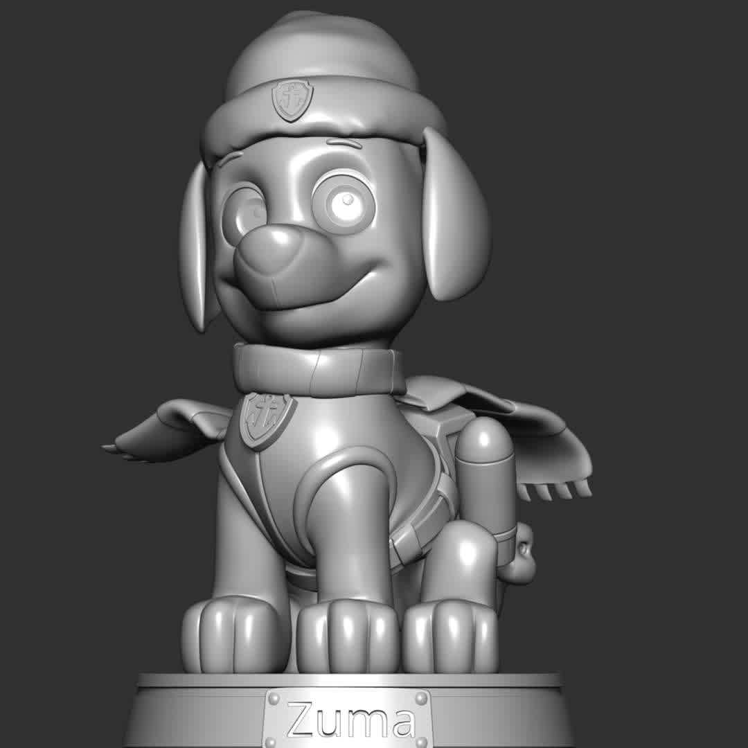 Zuma Christmas - Paw Patrol - These information of model:

**- The height of current model is 20 cm and you can free to scale it.**

**- Format files: STL, OBJ to supporting 3D printing.**

Please don't hesitate to contact me if you have any issues question. - The best files for 3D printing in the world. Stl models divided into parts to facilitate 3D printing. All kinds of characters, decoration, cosplay, prosthetics, pieces. Quality in 3D printing. Affordable 3D models. Low cost. Collective purchases of 3D files.