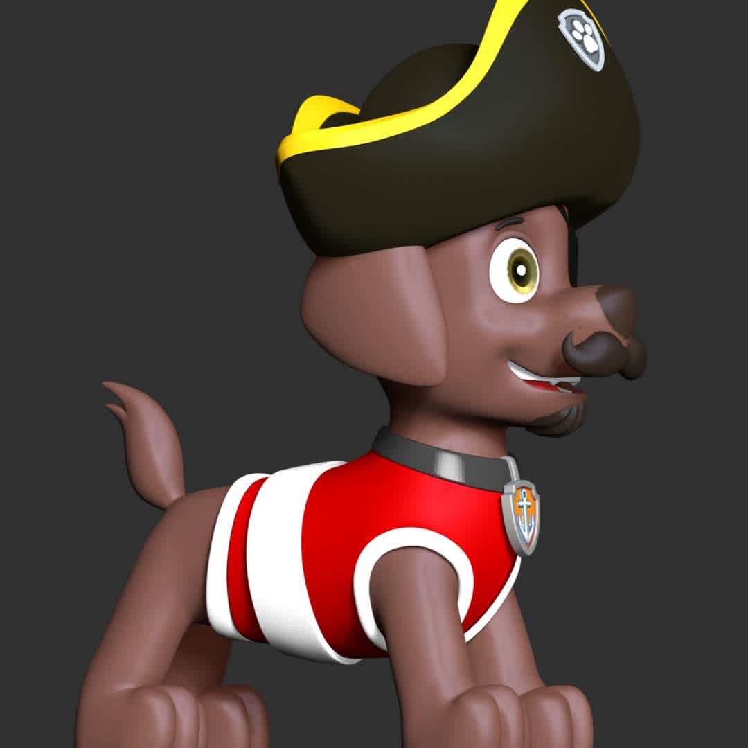 Zuma Halloween - Paw Patrol - These information of model:

**- The height of current model is 20 cm and you can free to scale it.**

**- Format files: STL, OBJ to supporting 3D printing.**

Please don't hesitate to contact me if you have any issues question. - The best files for 3D printing in the world. Stl models divided into parts to facilitate 3D printing. All kinds of characters, decoration, cosplay, prosthetics, pieces. Quality in 3D printing. Affordable 3D models. Low cost. Collective purchases of 3D files.