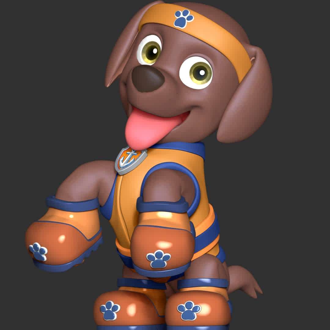 Zuma Sports Uniform - Paw Patrol - These information of model:

**- The height of current model is 20 cm and you can free to scale it.**

**- Format files: STL, OBJ to supporting 3D printing.**

Please don't hesitate to contact me if you have any issues question. - The best files for 3D printing in the world. Stl models divided into parts to facilitate 3D printing. All kinds of characters, decoration, cosplay, prosthetics, pieces. Quality in 3D printing. Affordable 3D models. Low cost. Collective purchases of 3D files.