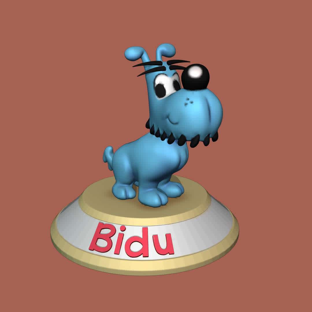 Bidu - Bidu is a character in the Brazilian comic strip Monica's Gang, created in 1959. He was the first character created by Maurício de Sousa, - The best files for 3D printing in the world. Stl models divided into parts to facilitate 3D printing. All kinds of characters, decoration, cosplay, prosthetics, pieces. Quality in 3D printing. Affordable 3D models. Low cost. Collective purchases of 3D files.