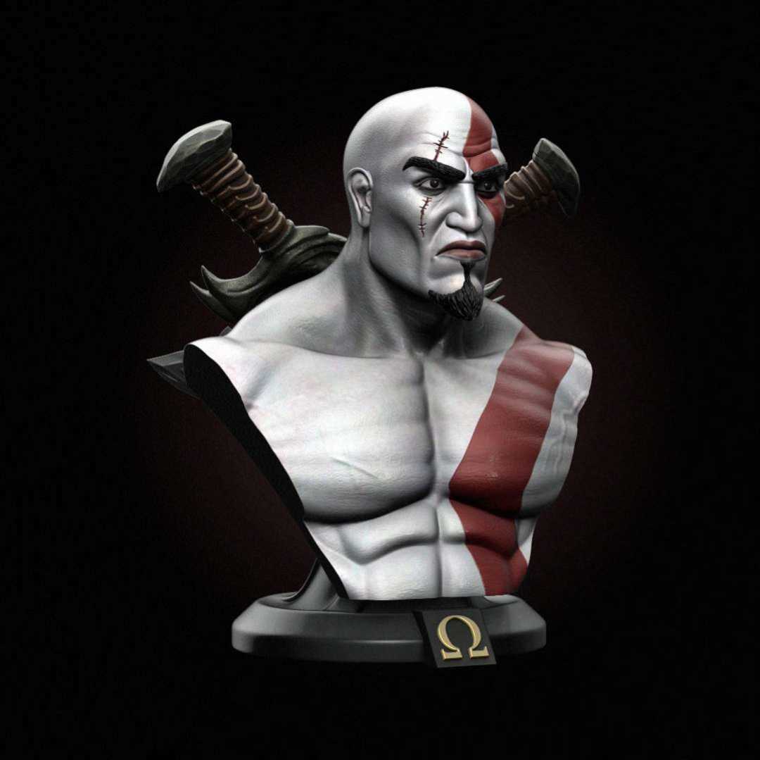 KRATOS BUST - The 3D model is primed and ready for 3D printing. Print test performed on the Creality LD-006 printer. Contents: STL file in Winrar to unzip.

Approximate Height: 150mm

Tip for a good impression:

Make sure your printer is calibrated Use the correct timing for your resin/printer After printing, wash the piece and remove the supports by hand or with the aid of pliers, remove carefully Cure your parts Finish your piece with sandpaper Paint your piece and make your collection. Thank you very much. Hope you like it! ;D

Thank you for downloading and supporting! Please remember to rate my work ! thanks! - Os melhores arquivos para impressão 3D do mundo. Modelos stl divididos em partes para facilitar a impressão 3D. Todos os tipos de personagens, decoração, cosplay, próteses, peças. Qualidade na impressão 3D. Modelos 3D com preço acessível. Baixo custo. Compras coletivas de arquivos 3D.