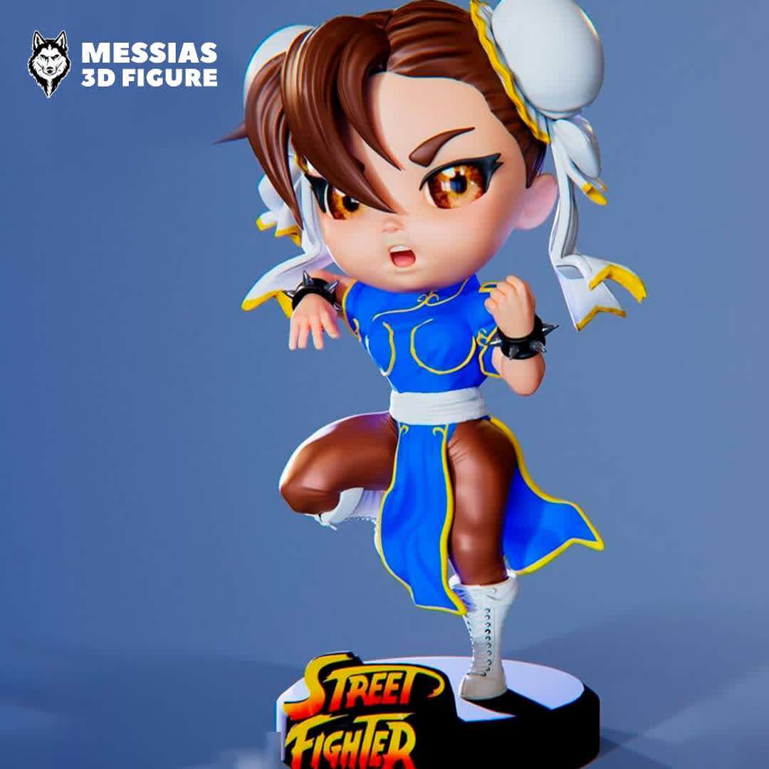 Chibi Chun Li Chibi 3D Print Model - Elevate Your Collection with 3D-Printed Chun-Li from Street Fighter! Immerse yourself in the world of Street Fighter with our digital 3D print files featuring the iconic Chun-Li. Meticulously crafted, these files allow you to bring the dynamic and powerful character to life through 3D printing.

Explore the versatility of 3D printing as you customize the size, color, and materials to fit your unique style. Whether you're a gaming enthusiast or a Street Fighter fan, this digital creation captures every detail of Chun-Li's strength and elegance.

Be among the exclusive few to own this remarkable 3D-printed masterpiece, merging the excitement of gaming with cutting-edge technology. Order now and add the fierce and legendary Chun-Li to your collection. Let her dynamic presence and martial arts prowess make a bold statement in your space. - Los mejores archivos para impresión 3D del mundo. Modelos Stl divididos en partes para facilitar la impresión 3D. Todo tipo de personajes, decoración, cosplay, prótesis, piezas. Calidad en impresión 3D. Modelos 3D asequibles. Bajo costo. Compras colectivas de archivos 3D.