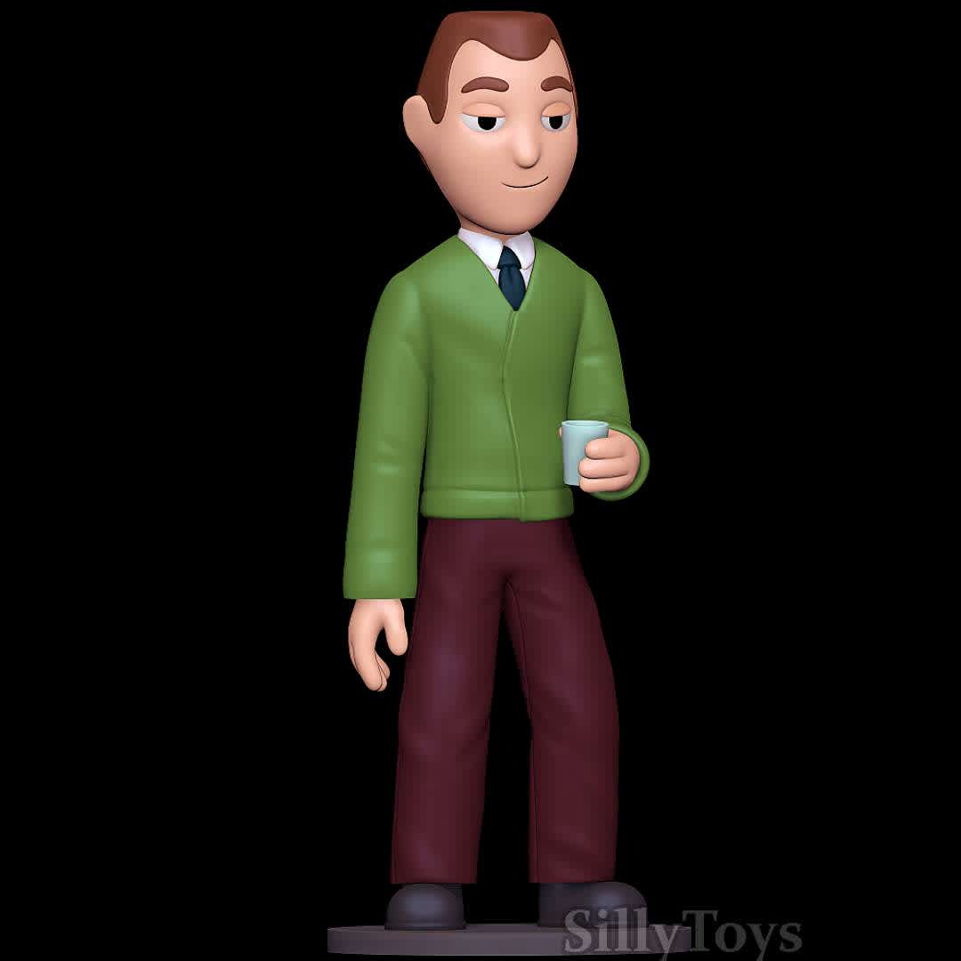 Clay Puppington -  Moral Orel - Cool guy - The best files for 3D printing in the world. Stl models divided into parts to facilitate 3D printing. All kinds of characters, decoration, cosplay, prosthetics, pieces. Quality in 3D printing. Affordable 3D models. Low cost. Collective purchases of 3D files.