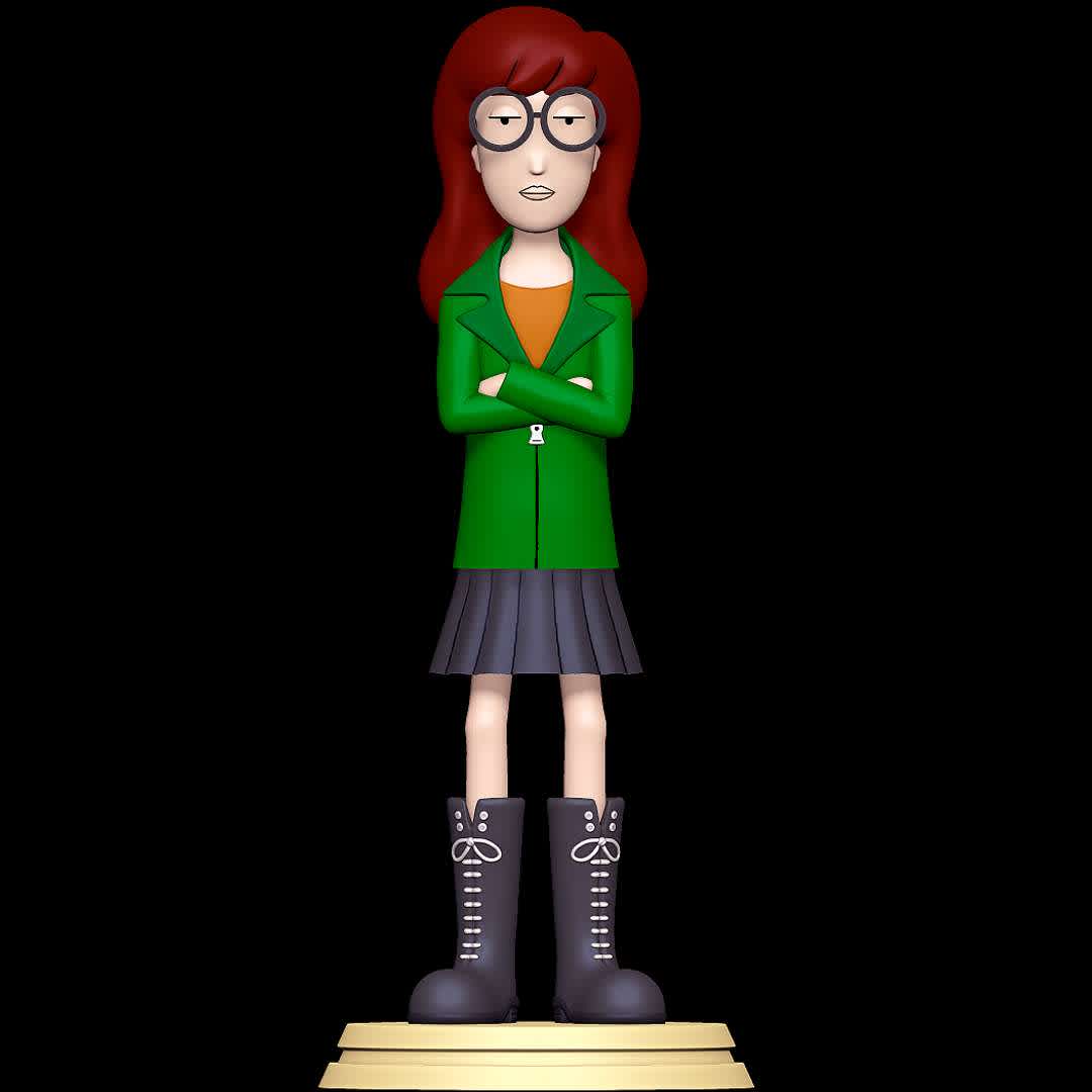 Daria Morgendorffer - iconic Character - The best files for 3D printing in the world. Stl models divided into parts to facilitate 3D printing. All kinds of characters, decoration, cosplay, prosthetics, pieces. Quality in 3D printing. Affordable 3D models. Low cost. Collective purchases of 3D files.