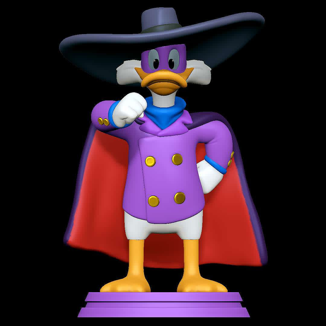 Drake Mallard - Darkwing Duck - Character from the show Darkwing Duck
 - The best files for 3D printing in the world. Stl models divided into parts to facilitate 3D printing. All kinds of characters, decoration, cosplay, prosthetics, pieces. Quality in 3D printing. Affordable 3D models. Low cost. Collective purchases of 3D files.