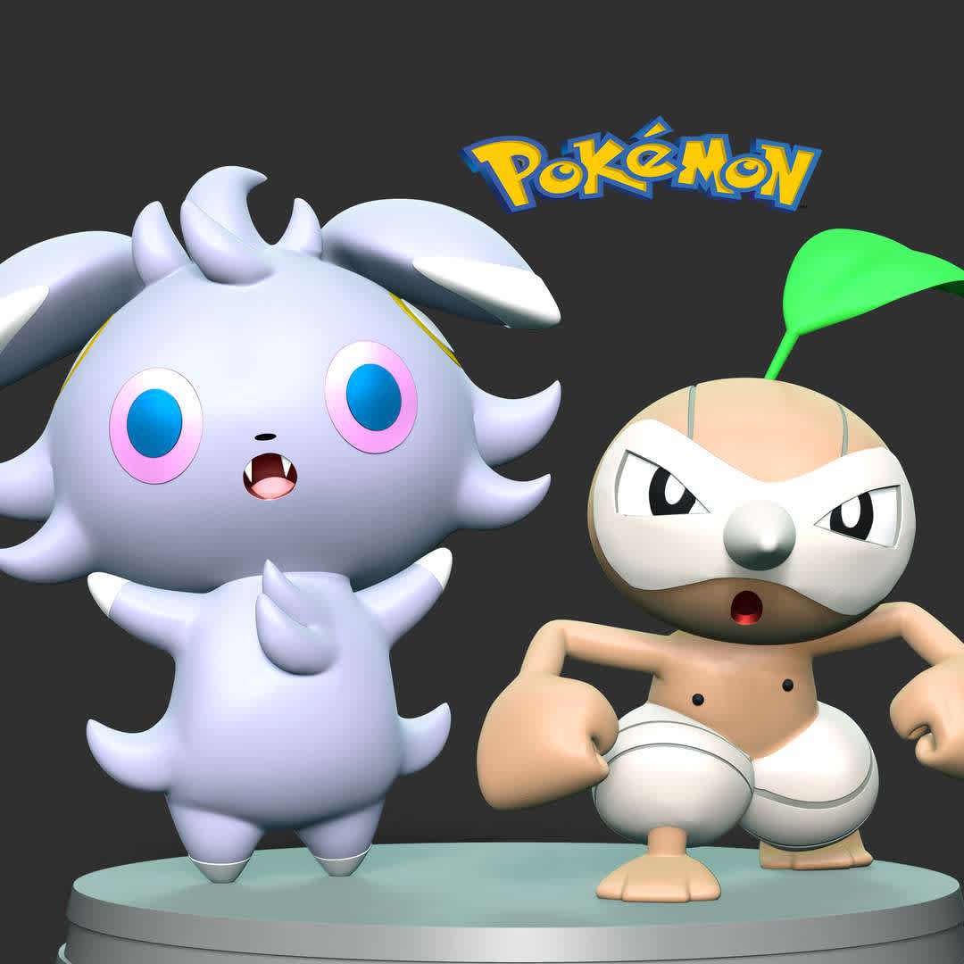 Espurr & Nuzleaf - Pokemon - When you purchase this model, you will own:

- STL, OBJ file with 06 separated files (included key to connect parts) is ready for 3D printing.
- Zbrush original files (ZTL) for you to customize as you like.
This is version 1.0 of this model.
Thanks for viewing! Hope you like them. - The best files for 3D printing in the world. Stl models divided into parts to facilitate 3D printing. All kinds of characters, decoration, cosplay, prosthetics, pieces. Quality in 3D printing. Affordable 3D models. Low cost. Collective purchases of 3D files.