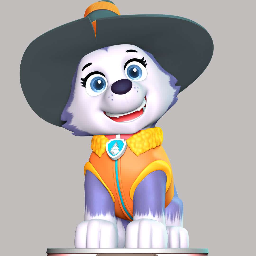 Everest Halloween - Paw Patrol - These information of model:

**- The height of current model is 20 cm and you can free to scale it.**

**- Format files: STL, OBJ to supporting 3D printing.**

Please don't hesitate to contact me if you have any issues question. - The best files for 3D printing in the world. Stl models divided into parts to facilitate 3D printing. All kinds of characters, decoration, cosplay, prosthetics, pieces. Quality in 3D printing. Affordable 3D models. Low cost. Collective purchases of 3D files.