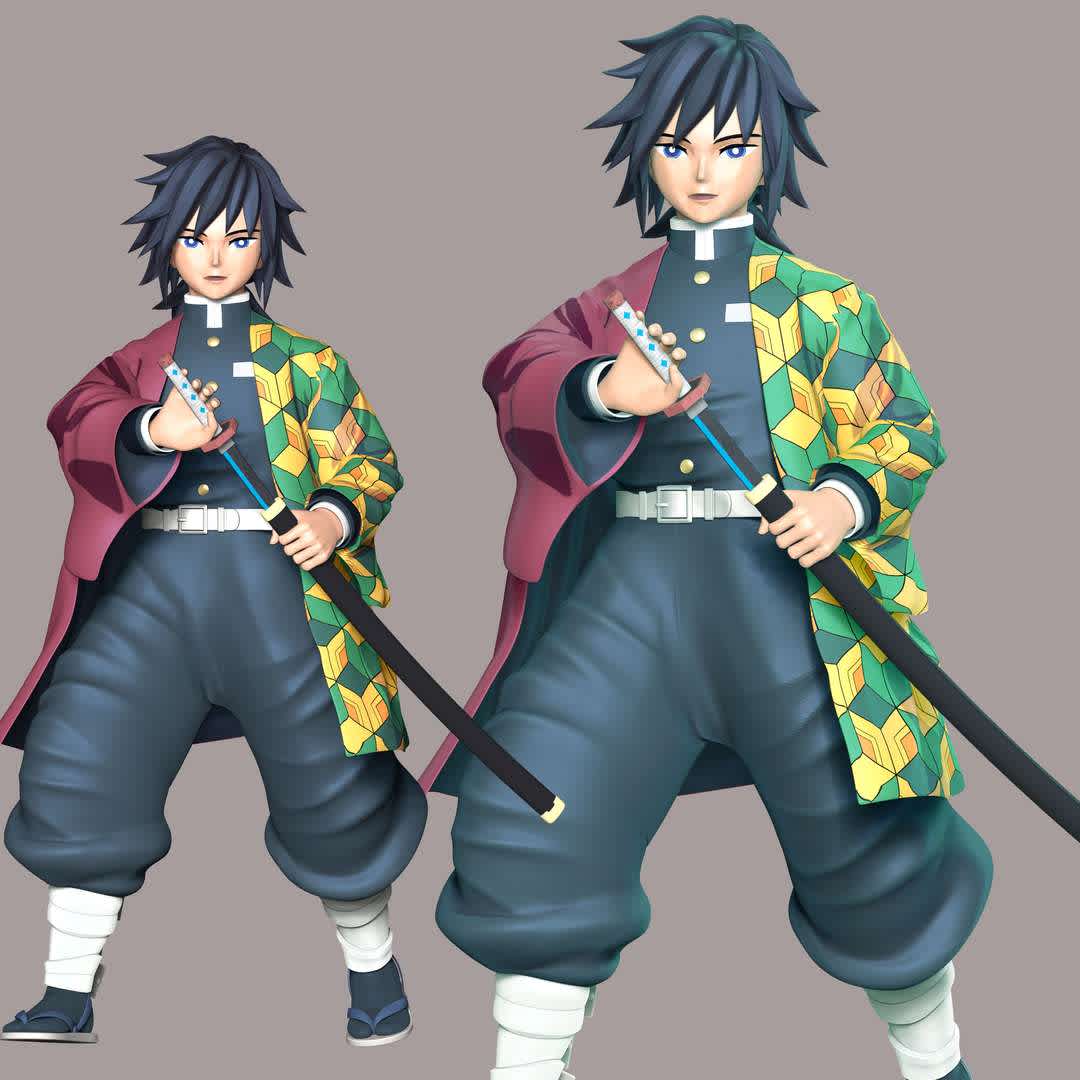 Giyu Tomioka - Demon Slayer: Kimetsu no Yaiba - **Giyu Tomioka is a major supporting character of Demon Slayer: Kimetsu no Yaiba. He is a Demon Slayer of the Demon Slayer Corps and the current Water Hashira**

**The model ready for 3D printing.**

These information of model:

**- Format files: STL, OBJ to supporting 3D printing.**

**- Can be assembled without glue (glue is optional)**

**- Split down to 4 parts**

**- The height of current model is 20 cm and you can free to scale it.**

**- ZTL format for Zbrush for you to customize as you like.**

Please don't hesitate to contact me if you have any issues question.

If you see this model useful, please vote positively for it. - Los mejores archivos para impresión 3D del mundo. Modelos Stl divididos en partes para facilitar la impresión 3D. Todo tipo de personajes, decoración, cosplay, prótesis, piezas. Calidad en impresión 3D. Modelos 3D asequibles. Bajo costo. Compras colectivas de archivos 3D.